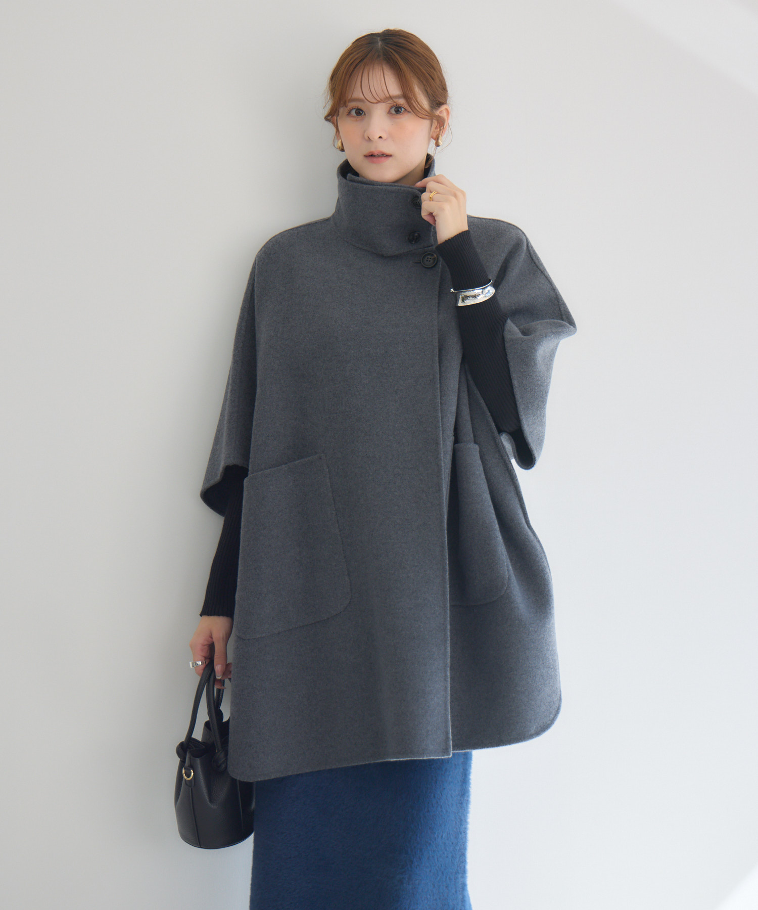 WOOLOOPリバーポンチョコート | IKG crossing