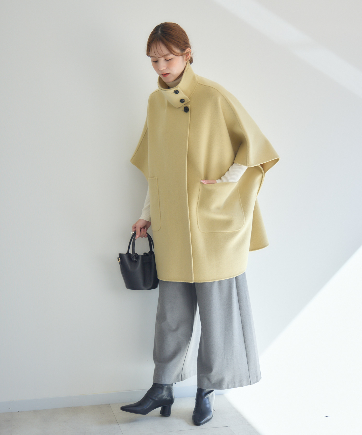 WOOLOOPリバーポンチョコート | IKG crossing