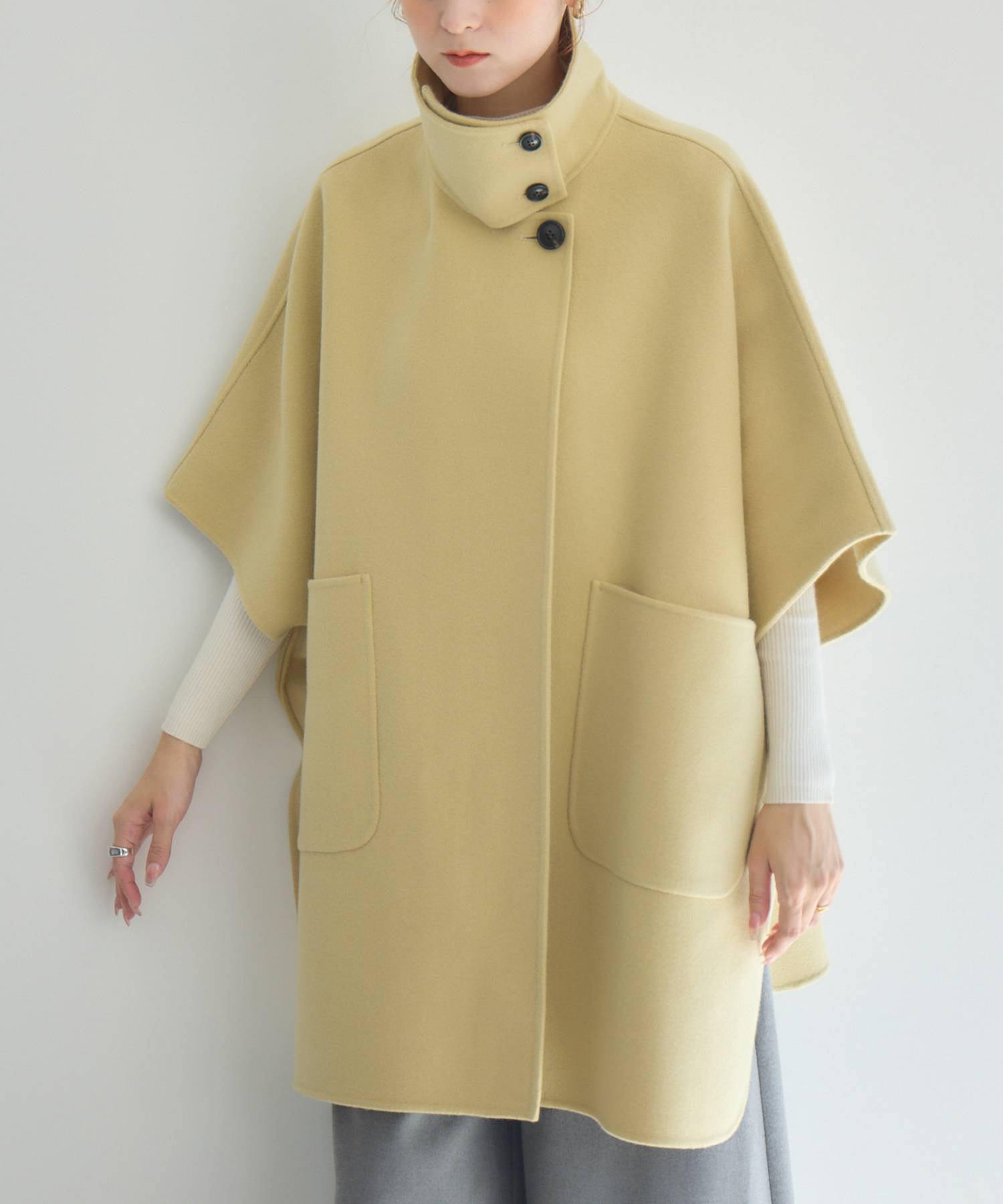 WOOLOOPリバーポンチョコート | IKG crossing