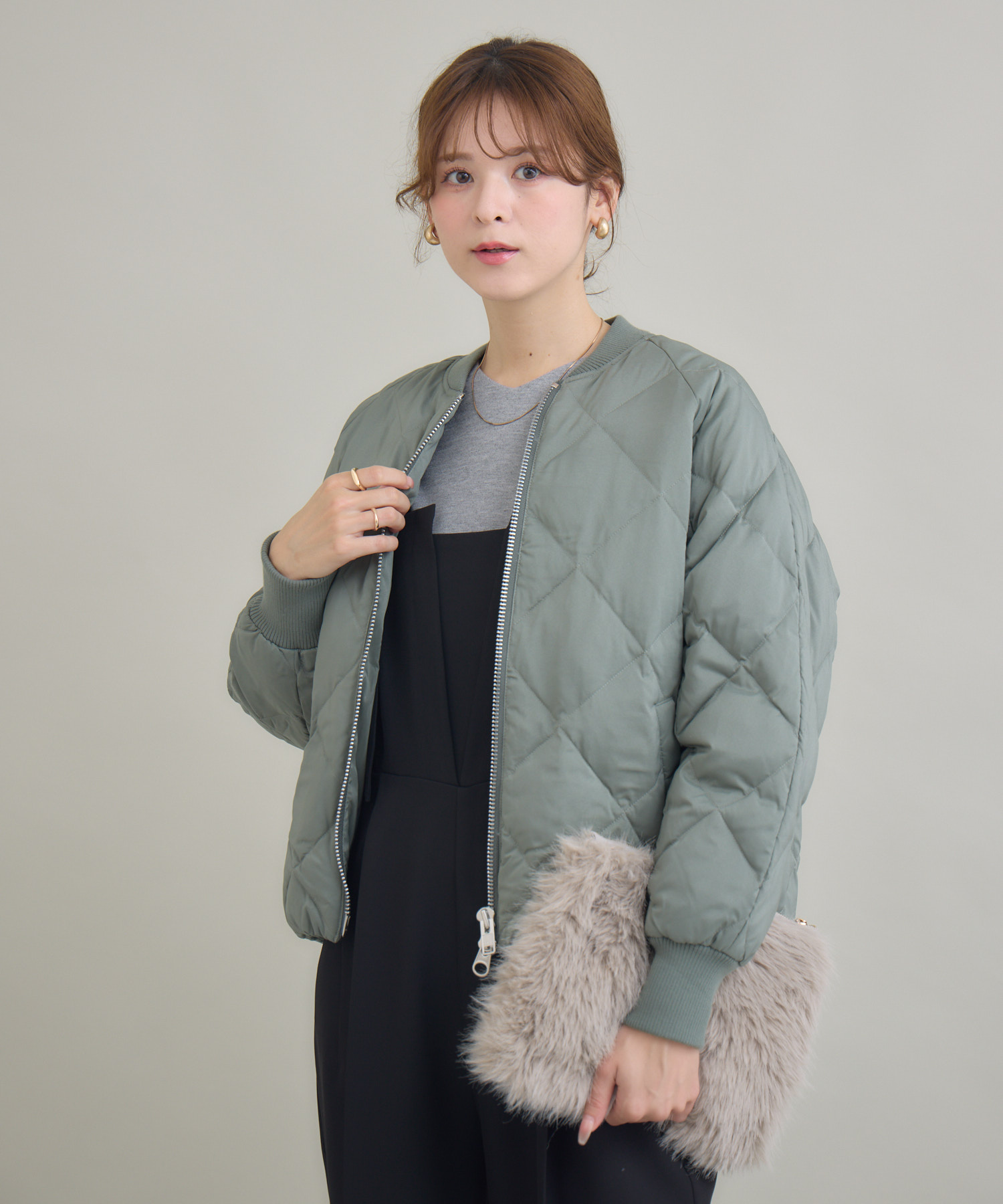 まんちゃんレディース 緑色 リバーシブルレザーダウンジャケット&スカート まんちゃん様専用レディース 緑色 リバーシブルレザーダウンジャケット