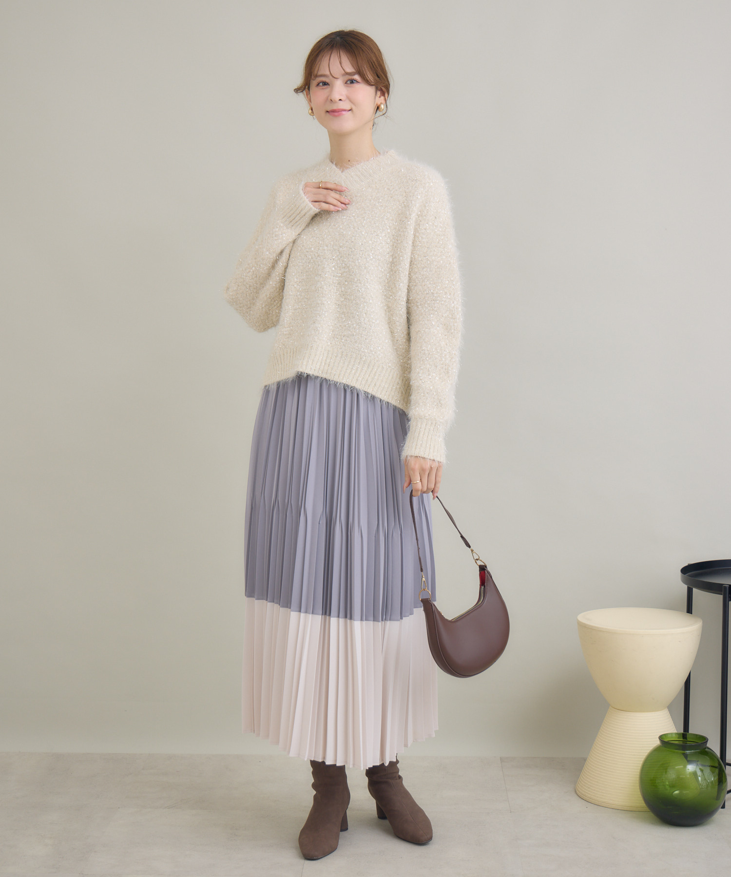 スカート e* EGLANTINE（エグランティーヌ） スカート 軽量ポリエステルAライン