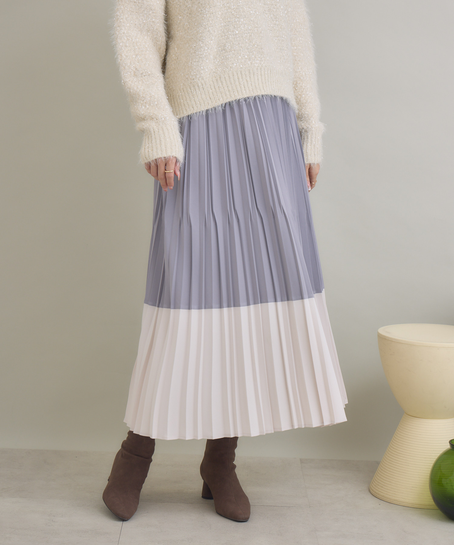 配色デシンプリーツスカート / KATHARINE ROSS | IKG crossing