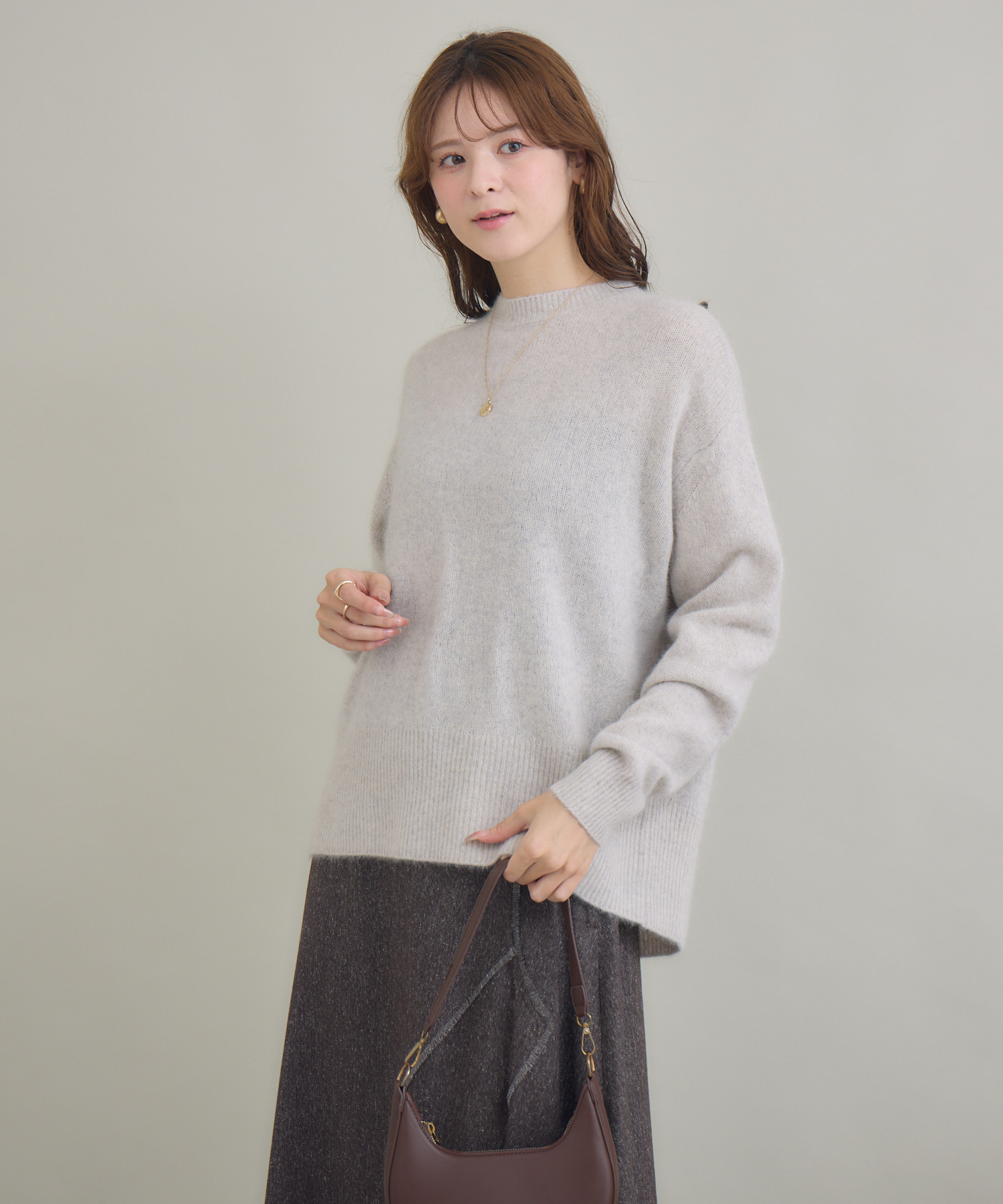 FOX混モックネックプルオーバー / KATHARINE ROSS | IKG crossing