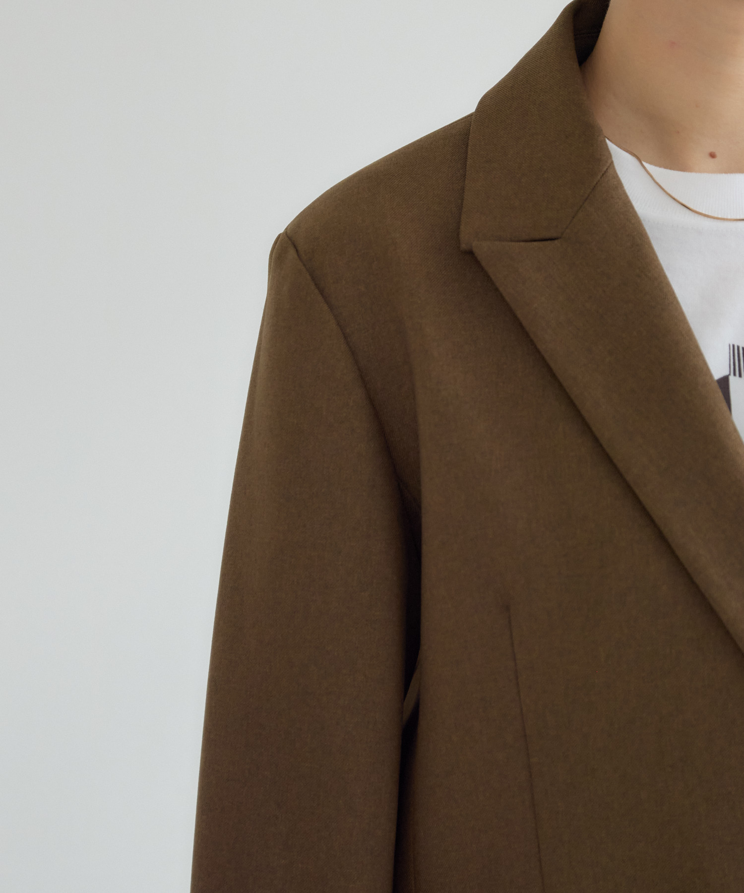 美品/2XL◆チルコロ【現行タグ/秋カラー：カーキ◆テーラードジャケット】伸縮性 UNISEX》Wool Mix Prime-Over Double Tailored Jacket/ウールミックス