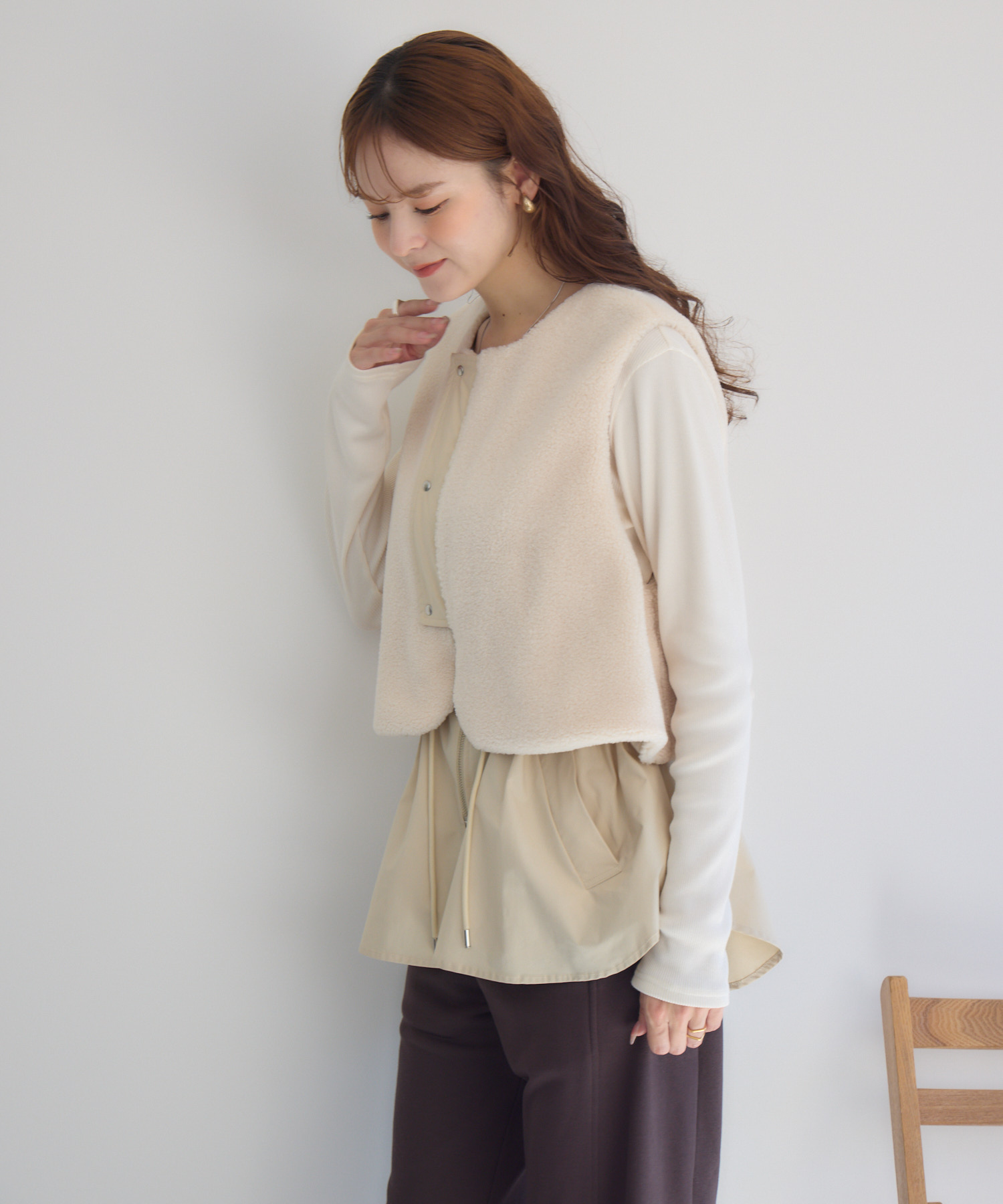 DigniteCollier】ボア切替ジレ | IKG crossing