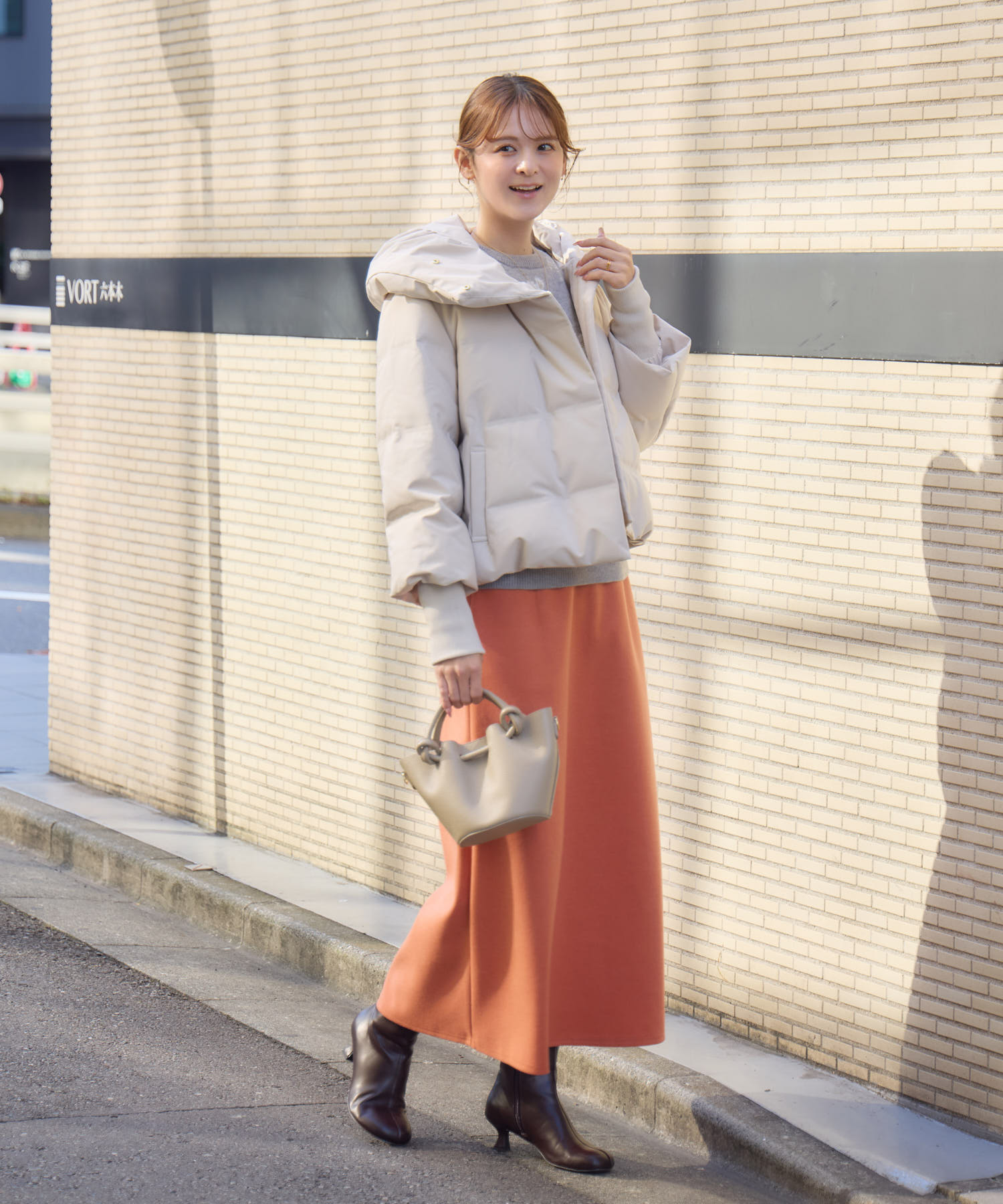 ストレッチウールライク フレアロングスカート | IKG crossing