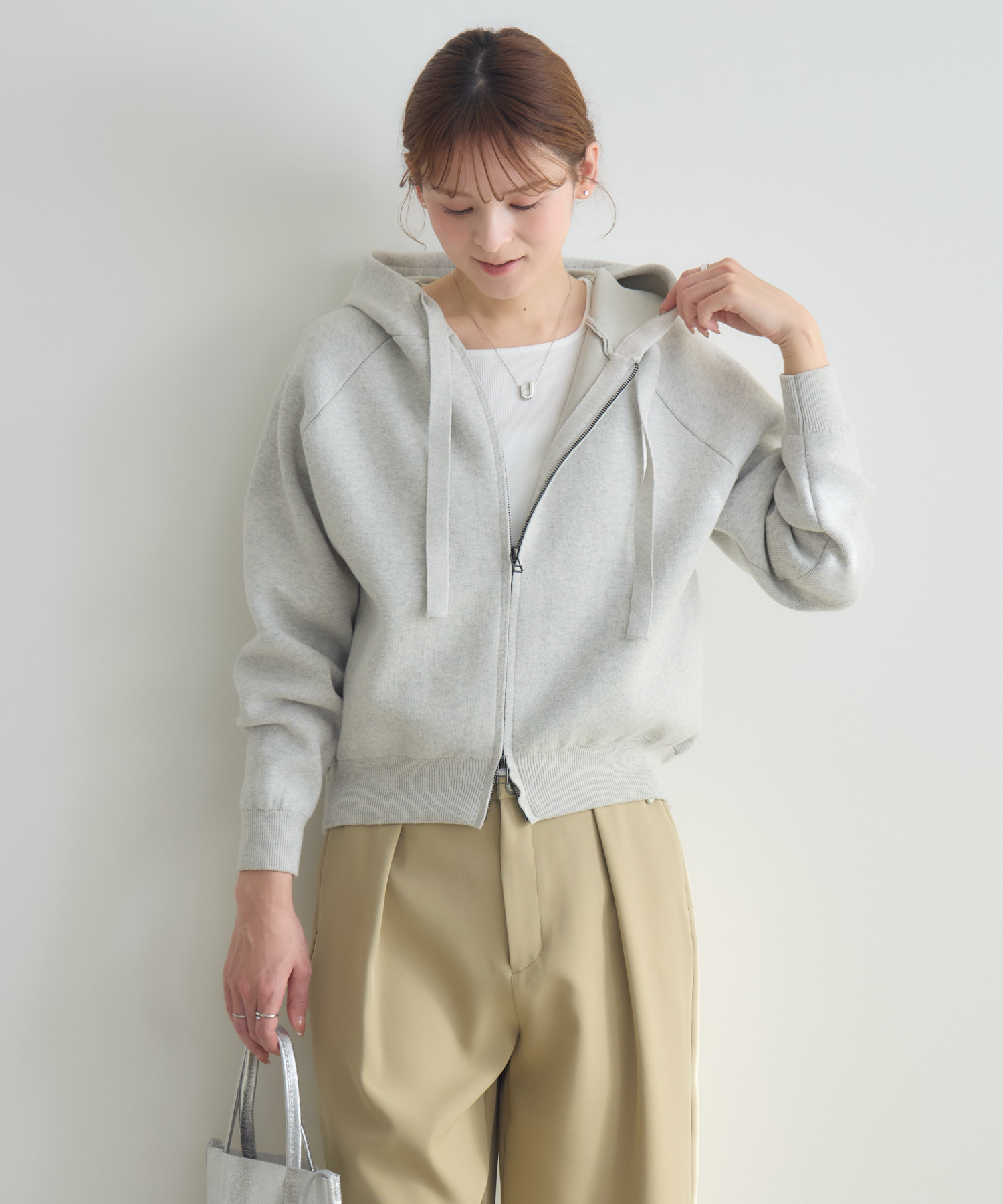 ZIP接結ニットパーカー | IKG crossing