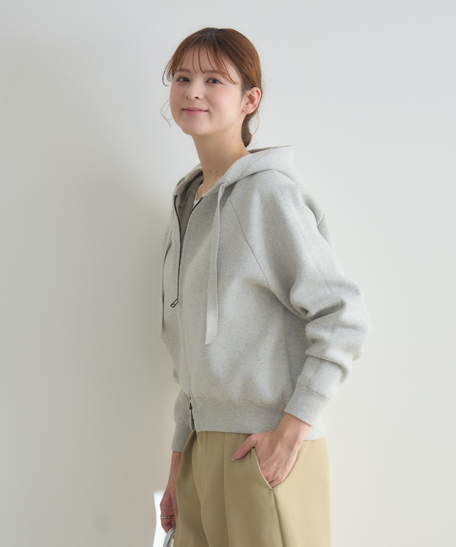 ZIP接結ニットパーカー | IKG crossing