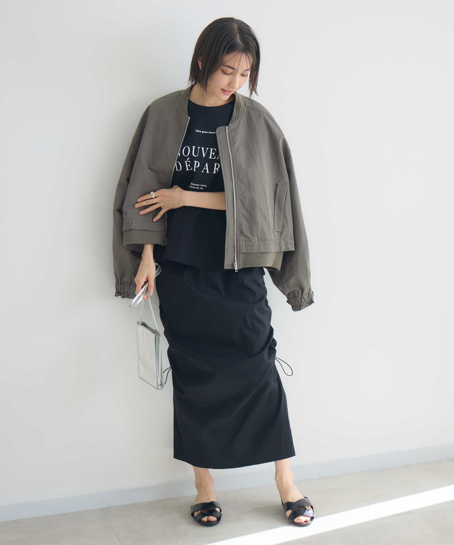 サイドドロストゆったりタイトスカート | IKG crossing