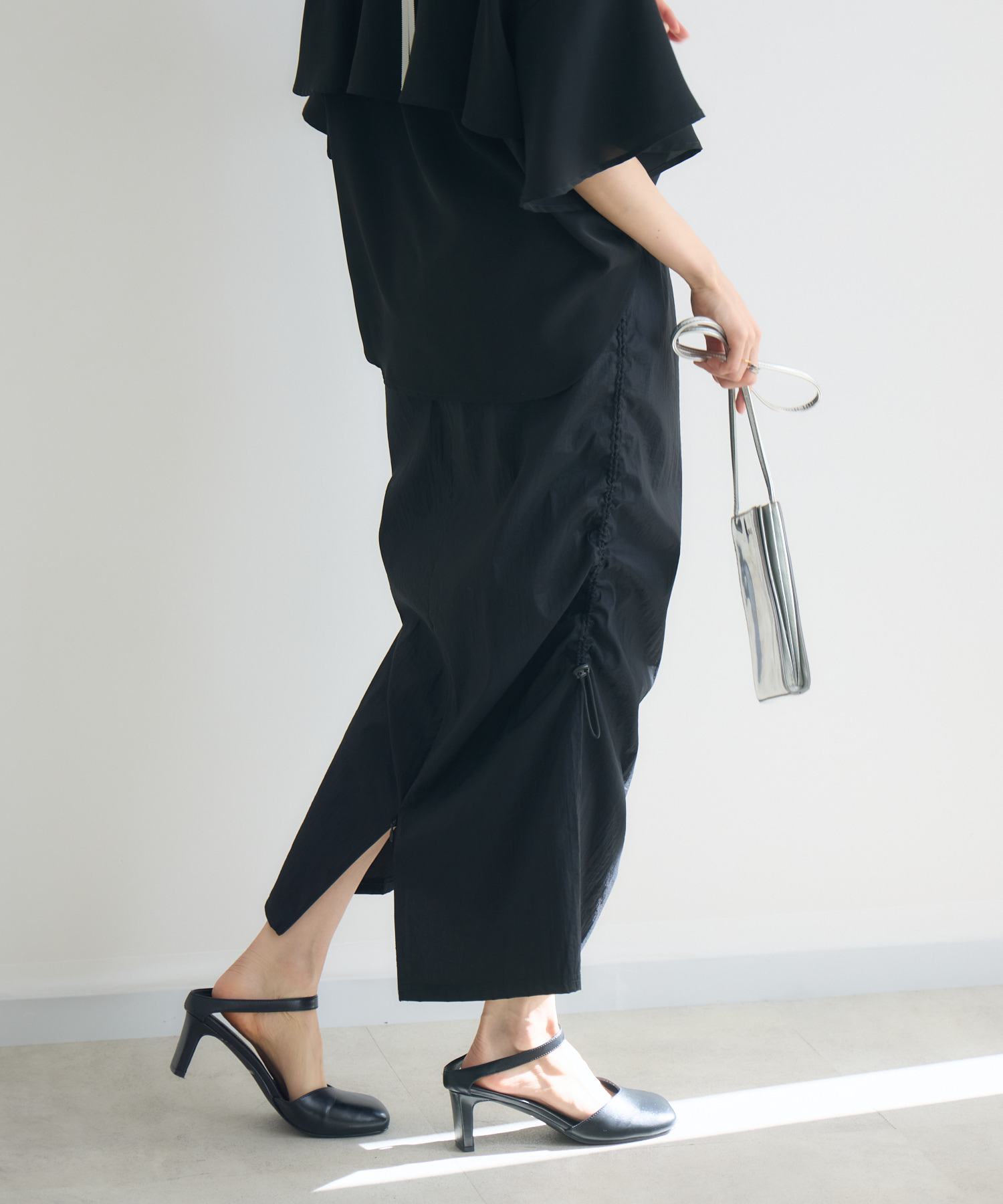 サイドドロストゆったりタイトスカート | IKG crossing