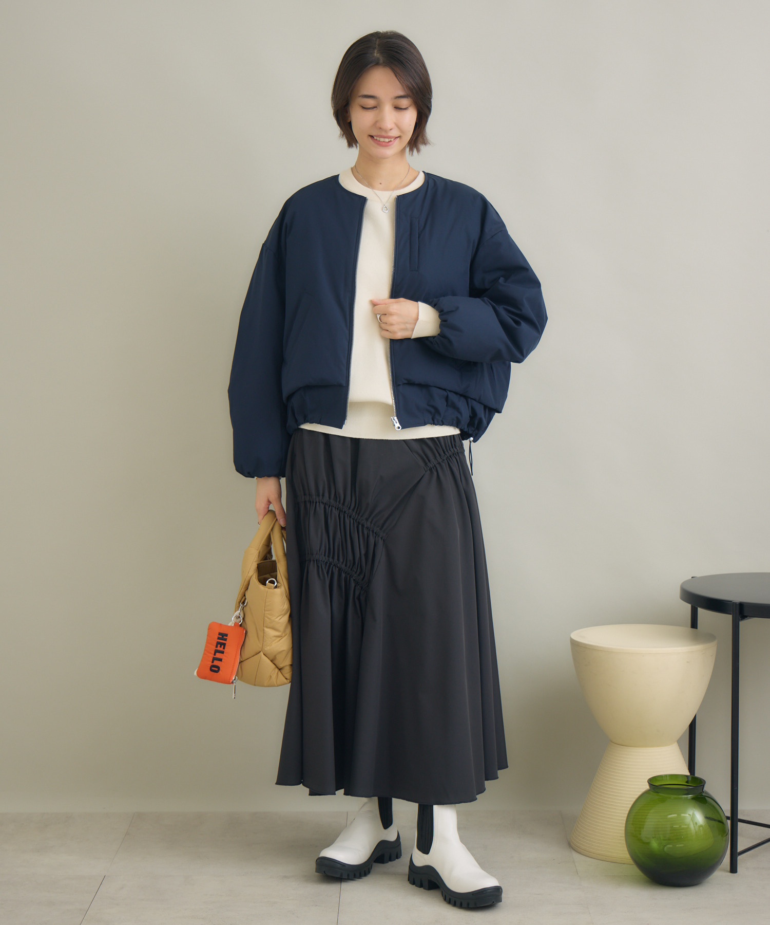 サスティナブル＆軽暖アウター】Sorona®中綿ブルゾン / KATHARINE ROSS