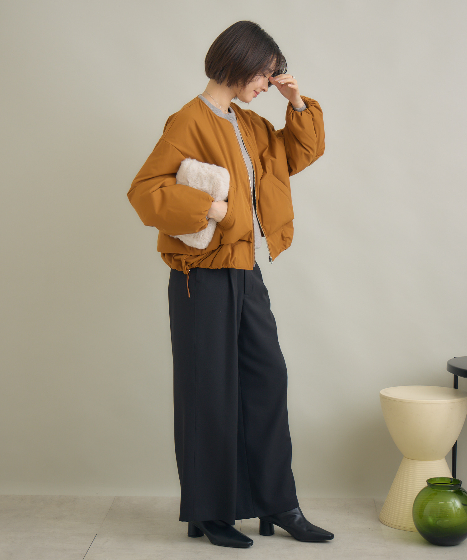 サスティナブル＆軽暖アウター】Sorona®中綿ブルゾン / KATHARINE ROSS