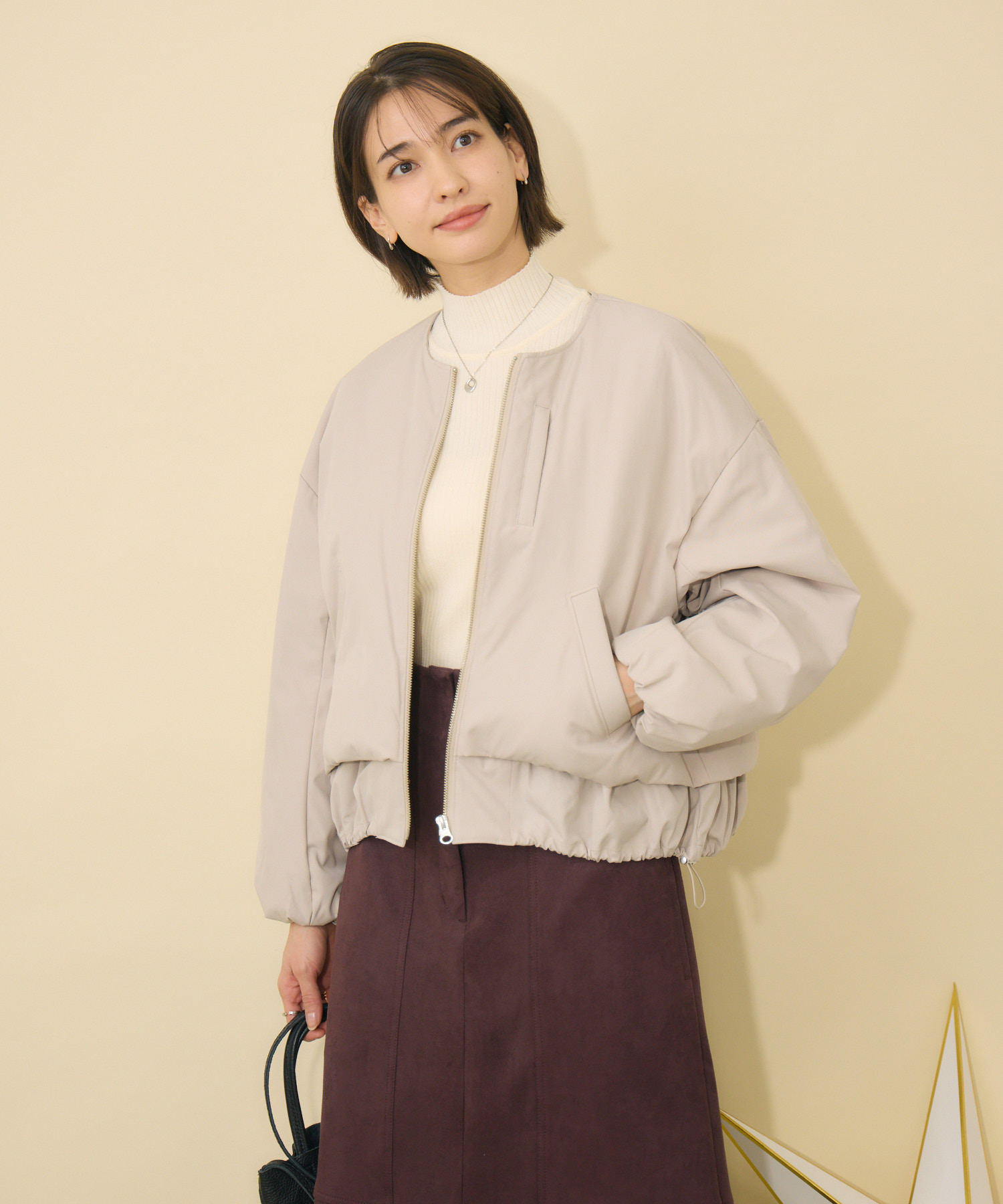 サスティナブル＆軽暖アウター】Sorona®中綿ブルゾン / KATHARINE ROSS