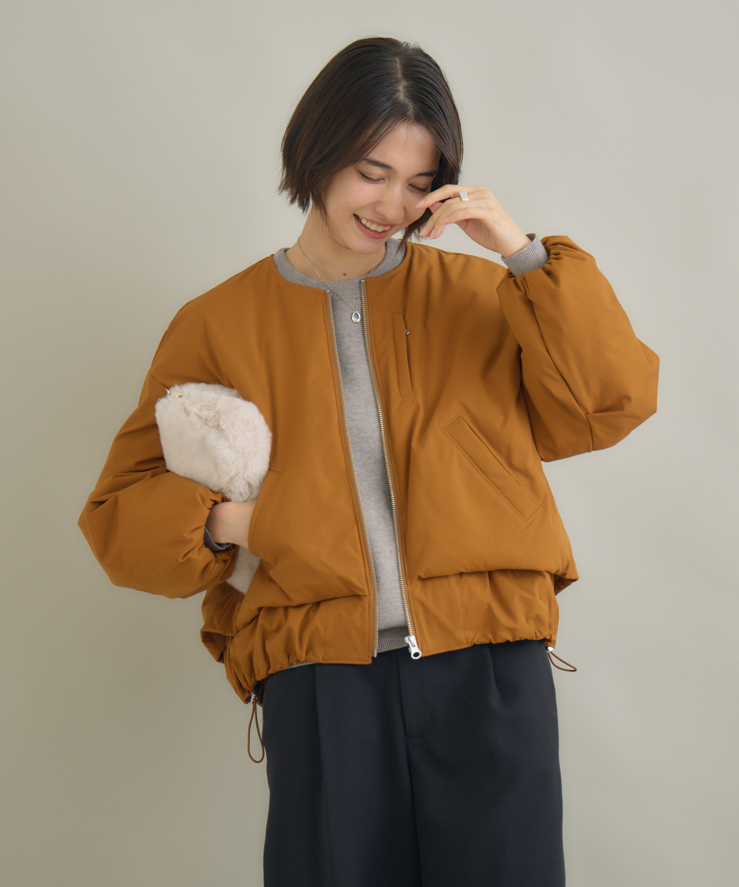 サスティナブル＆軽暖アウター】Sorona®中綿ブルゾン / KATHARINE ROSS