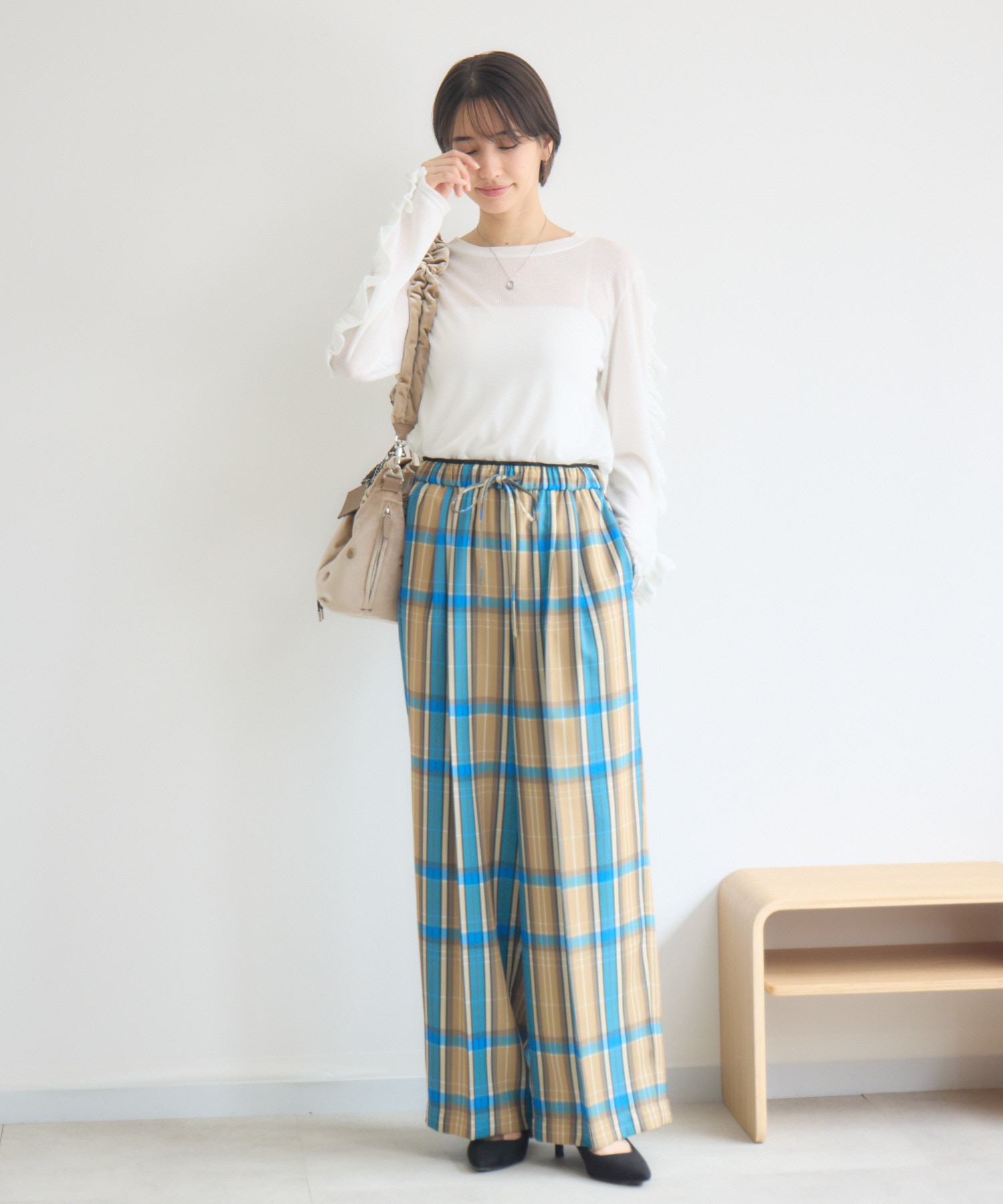 ワイドチェックパンツ | IKG crossing