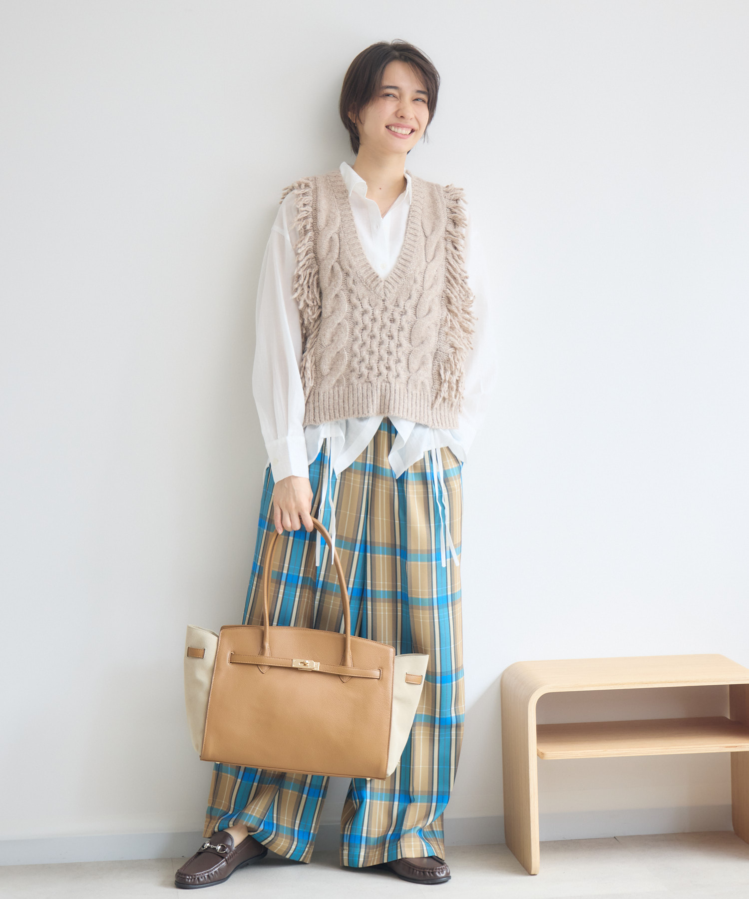 ワイドチェックパンツ | IKG crossing