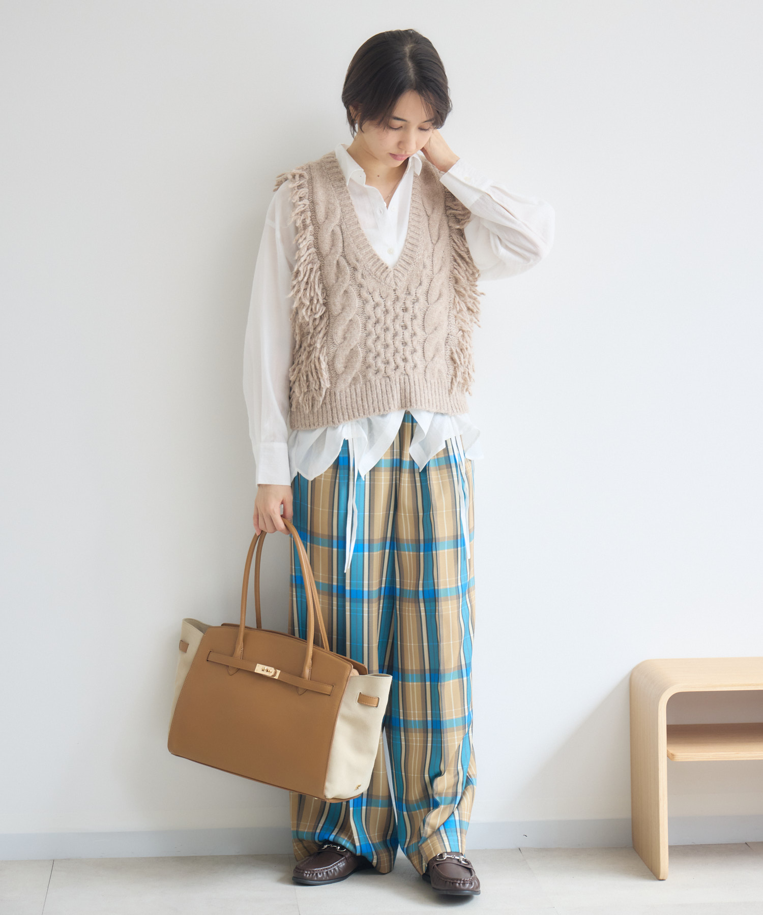 ワイドチェックパンツ | IKG crossing
