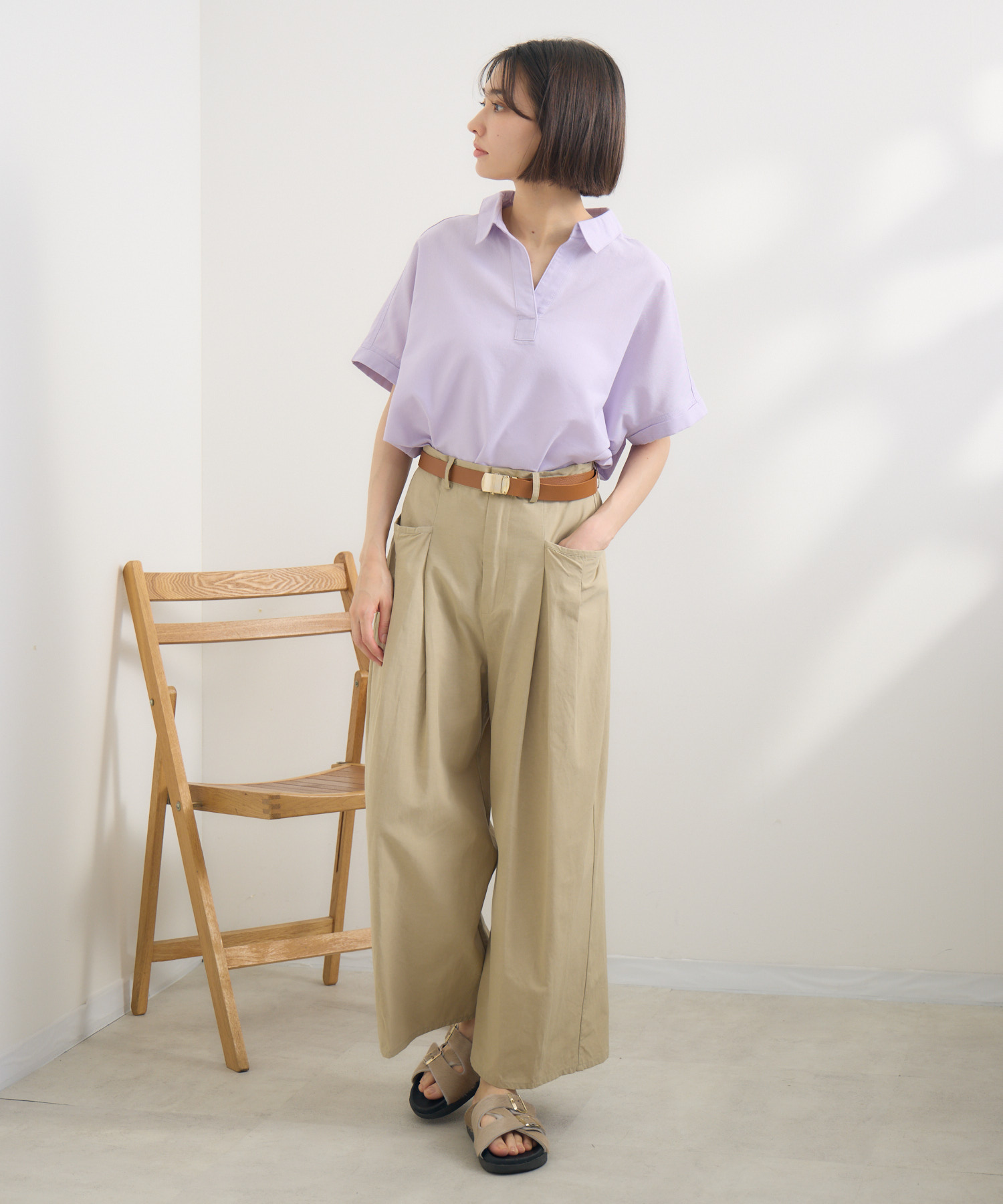 ATELIER BRUGGE】ローラーバックル牛革ベルト | IKG crossing