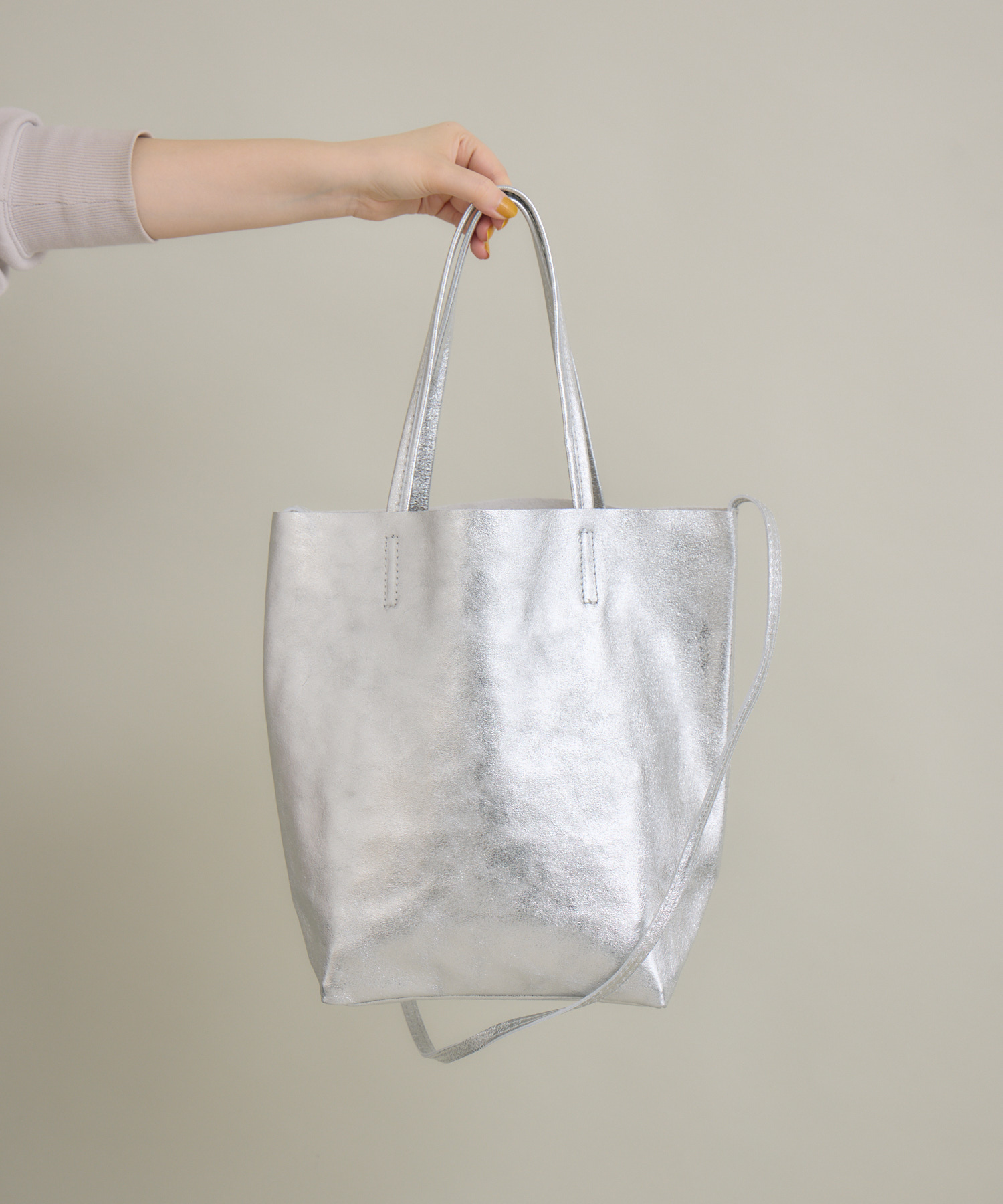 極美品 トートバッグ グレー/ホワイト ヒマラヤ クロコダイル ハンドバッグ 2way ショルダーバッグ トート