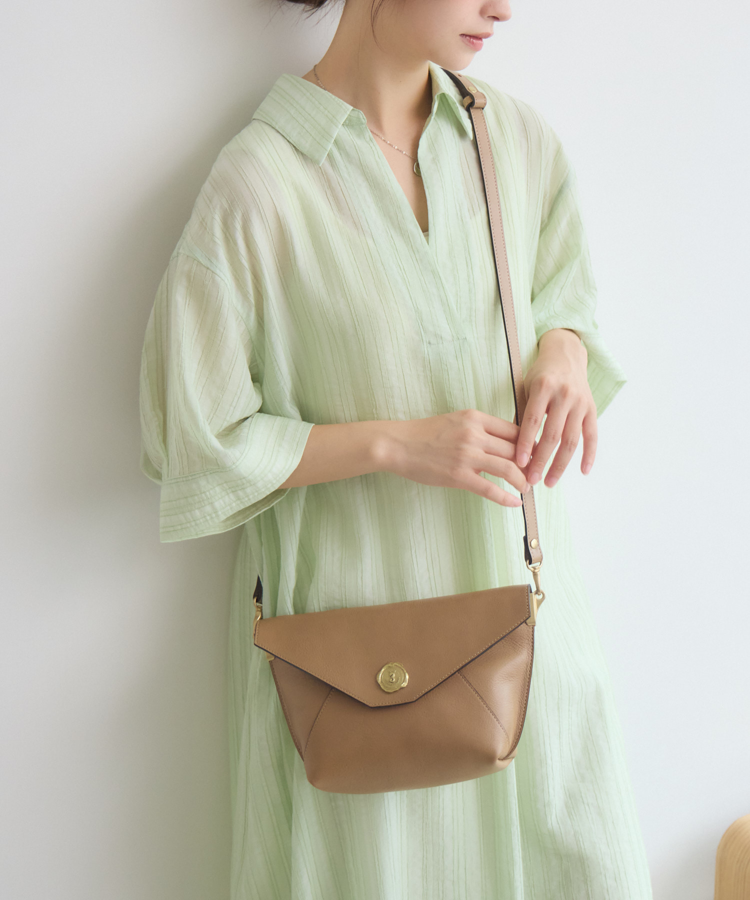 MADE IN JAPAN】【SAN HIDEAKIMIHARA】エンベロープモチーフ3wayレザー