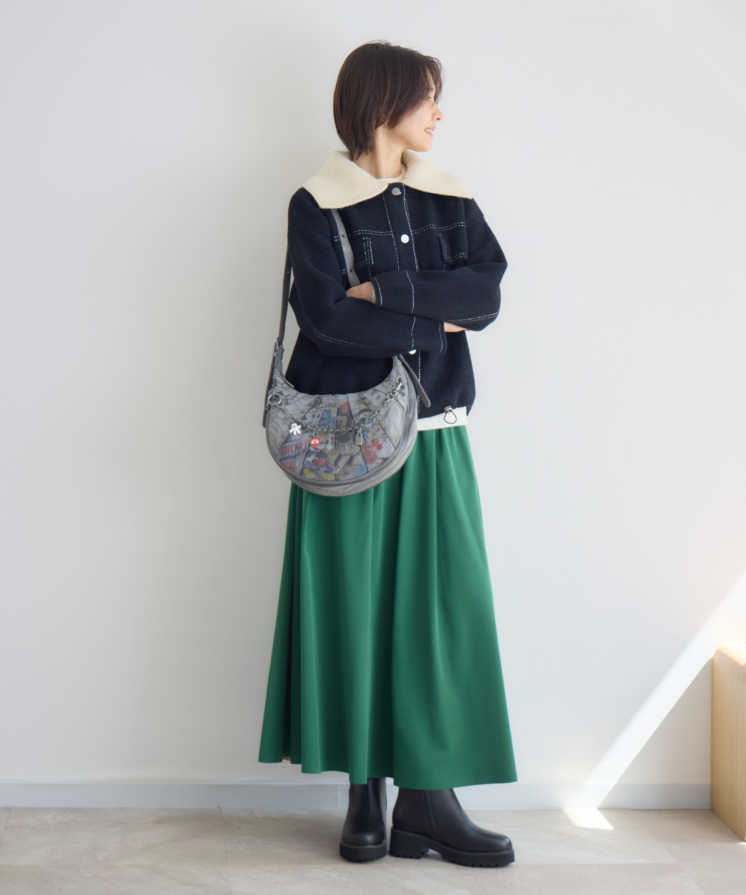 Desigual】MICKEY ハーフムーン型デニムショルダーバッグ | IKG crossing