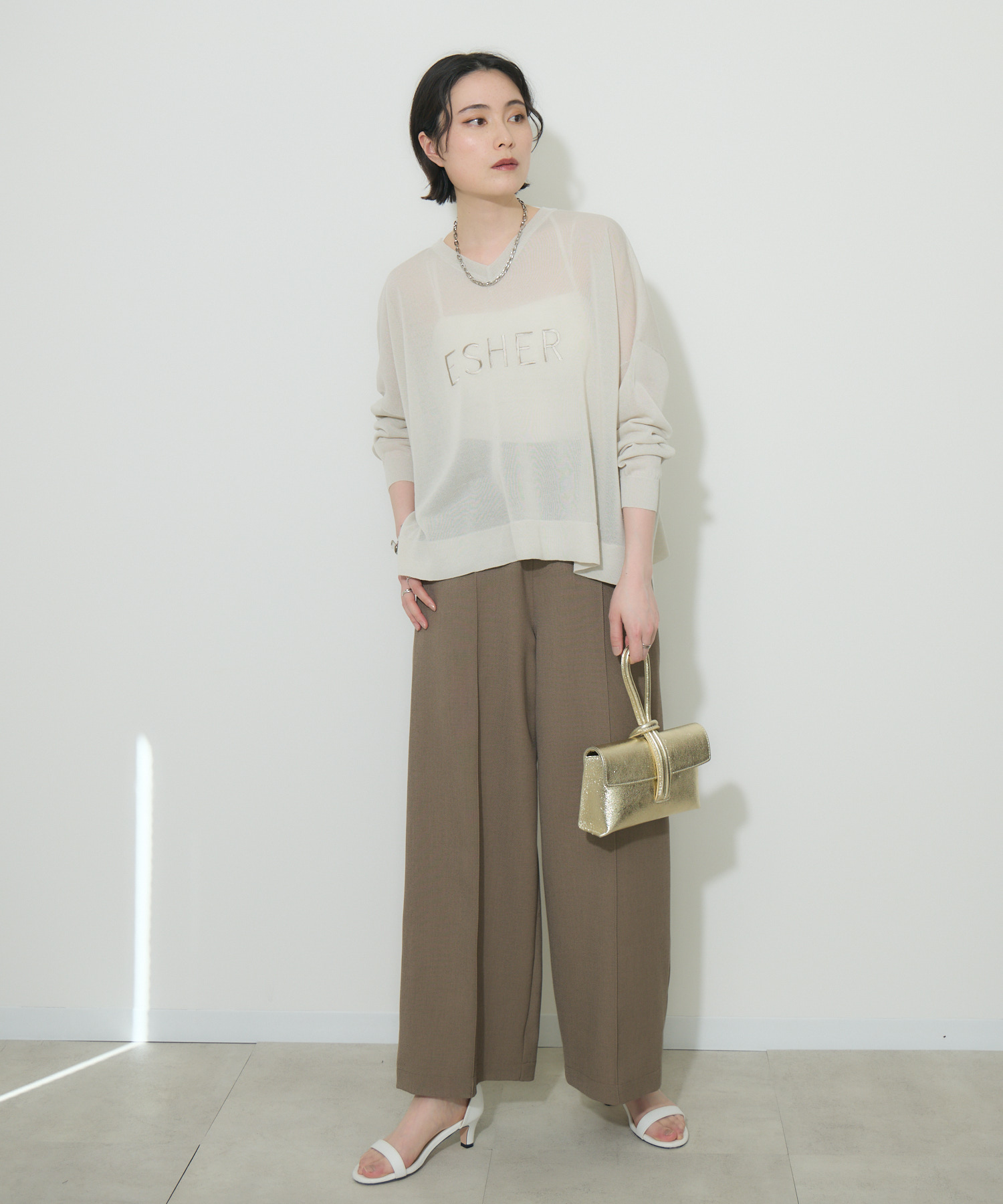 残りわずか】cloche ロゴシアーニットトップス | IKG crossing