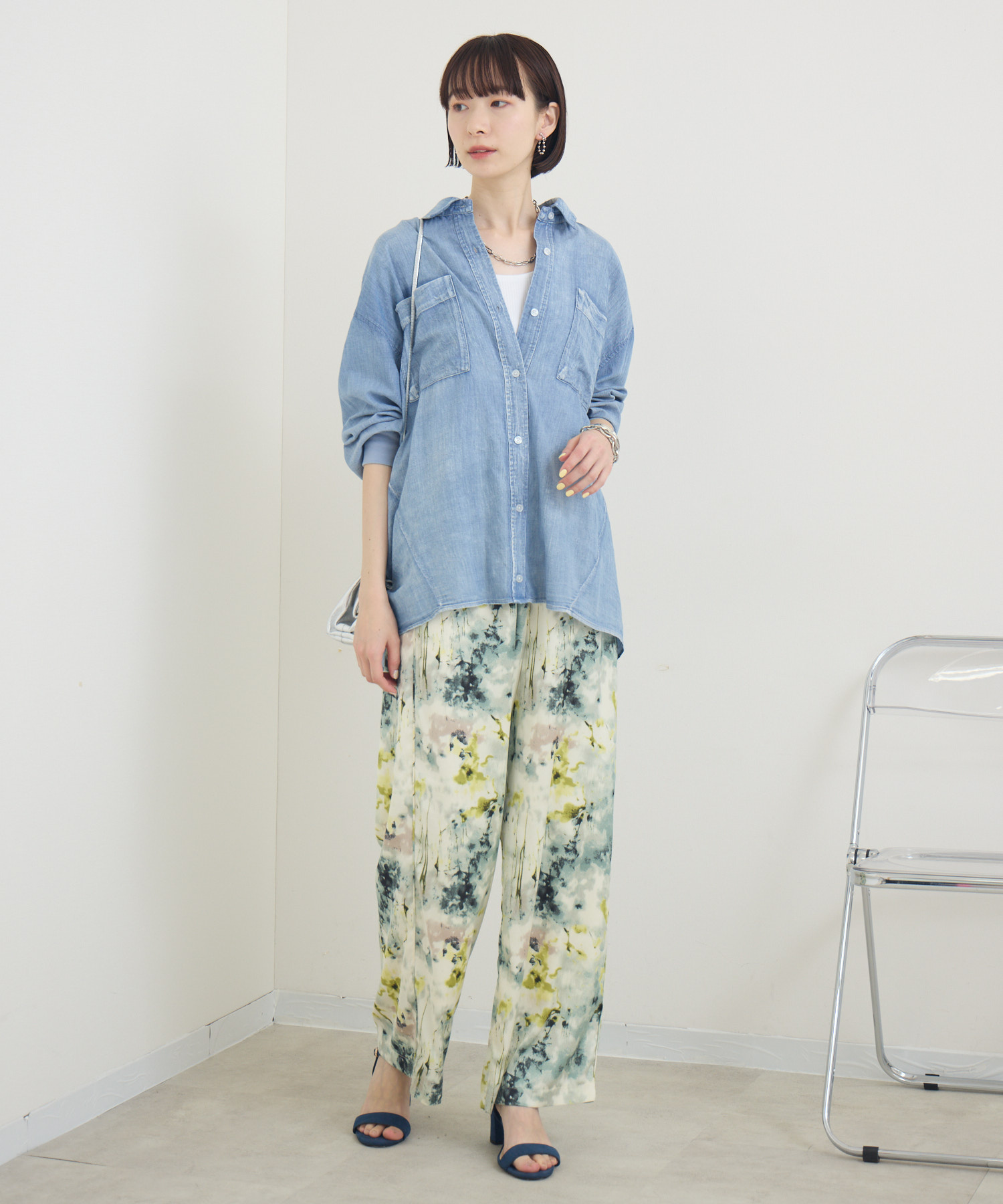 Paradise Picnic ブラウス シャツ Dignite Collier 袖リブシアー