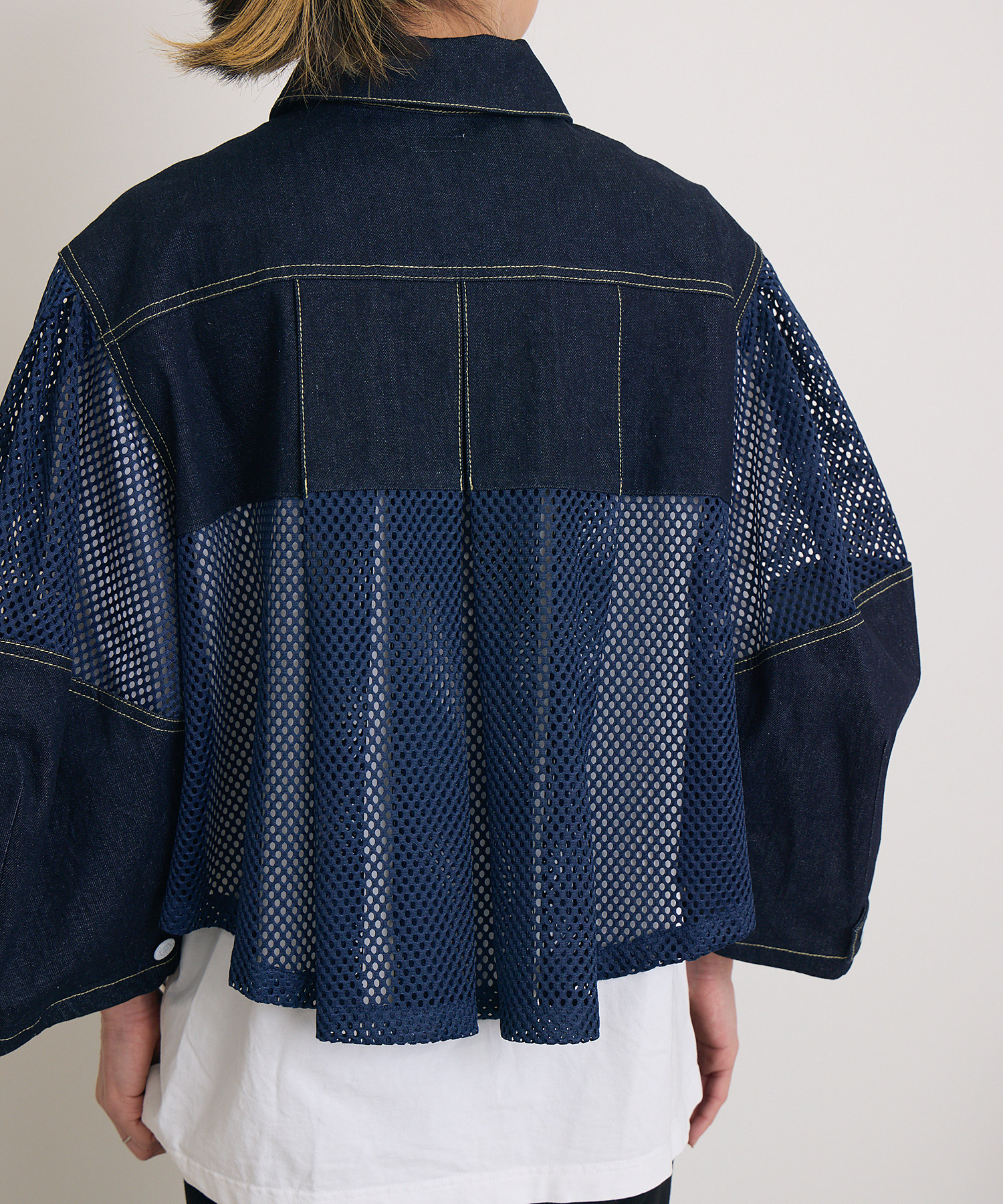 残りわずか】USU GALLERY デニムツイルメッシュジャケット | IKG