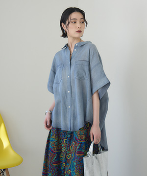 予約】Dignite Collier シアーデニムワイドシャツ | IKG crossing