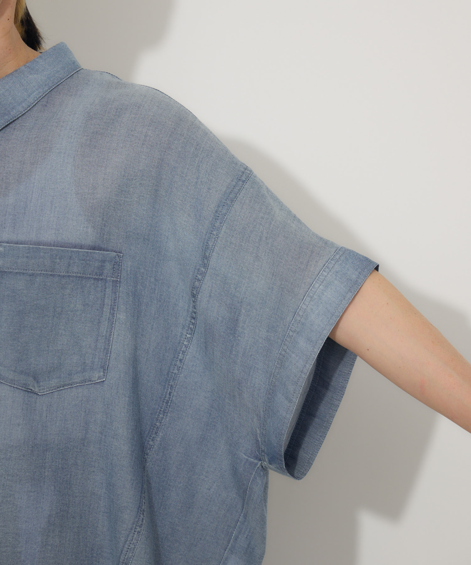 予約】Dignite Collier シアーデニムワイドシャツ | IKG crossing