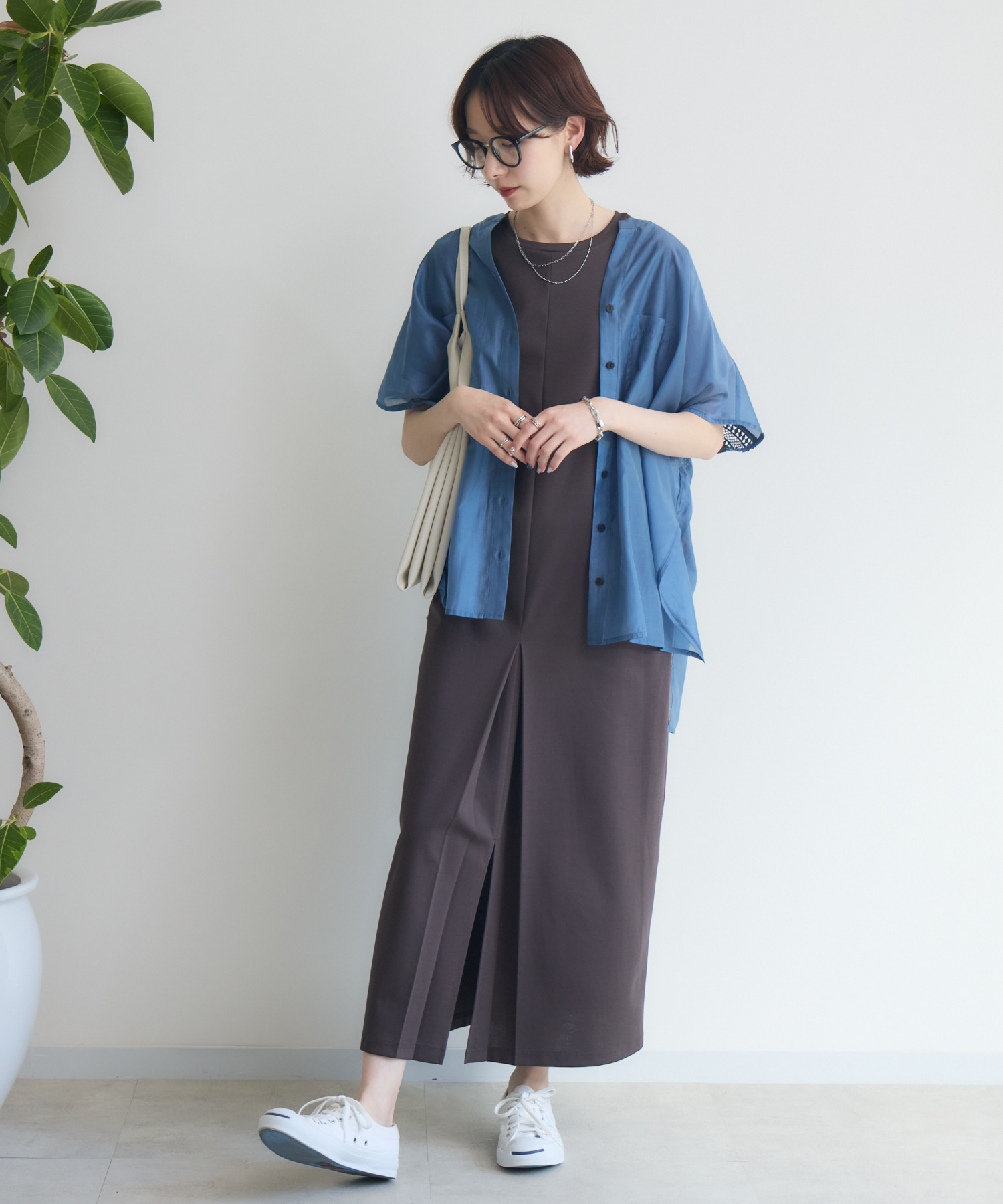 cloche ポンチ素材ボックスタックワンピース | IKG crossing