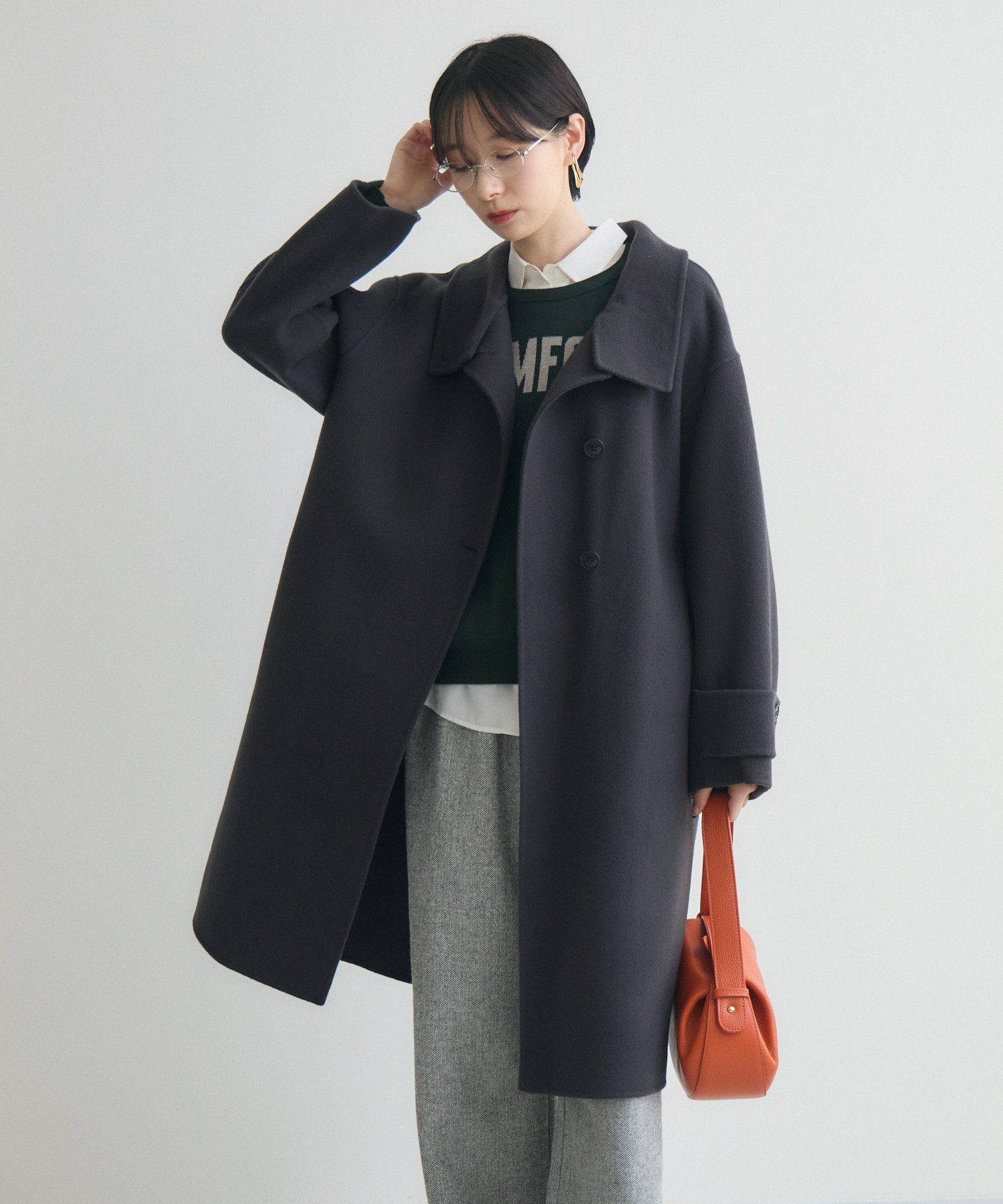 cloche スタンドカラーウールコート | IKG crossing