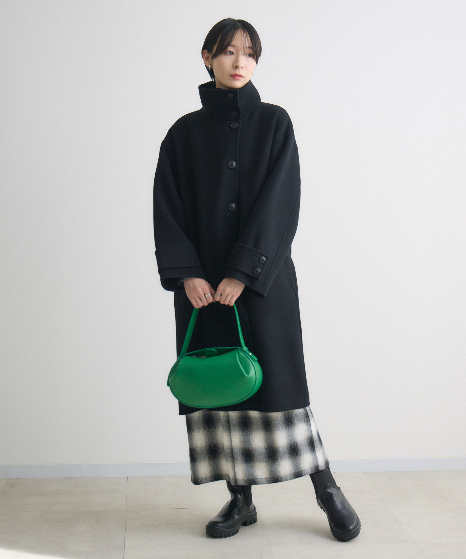 cloche スタンドカラーウールコート | IKG crossing