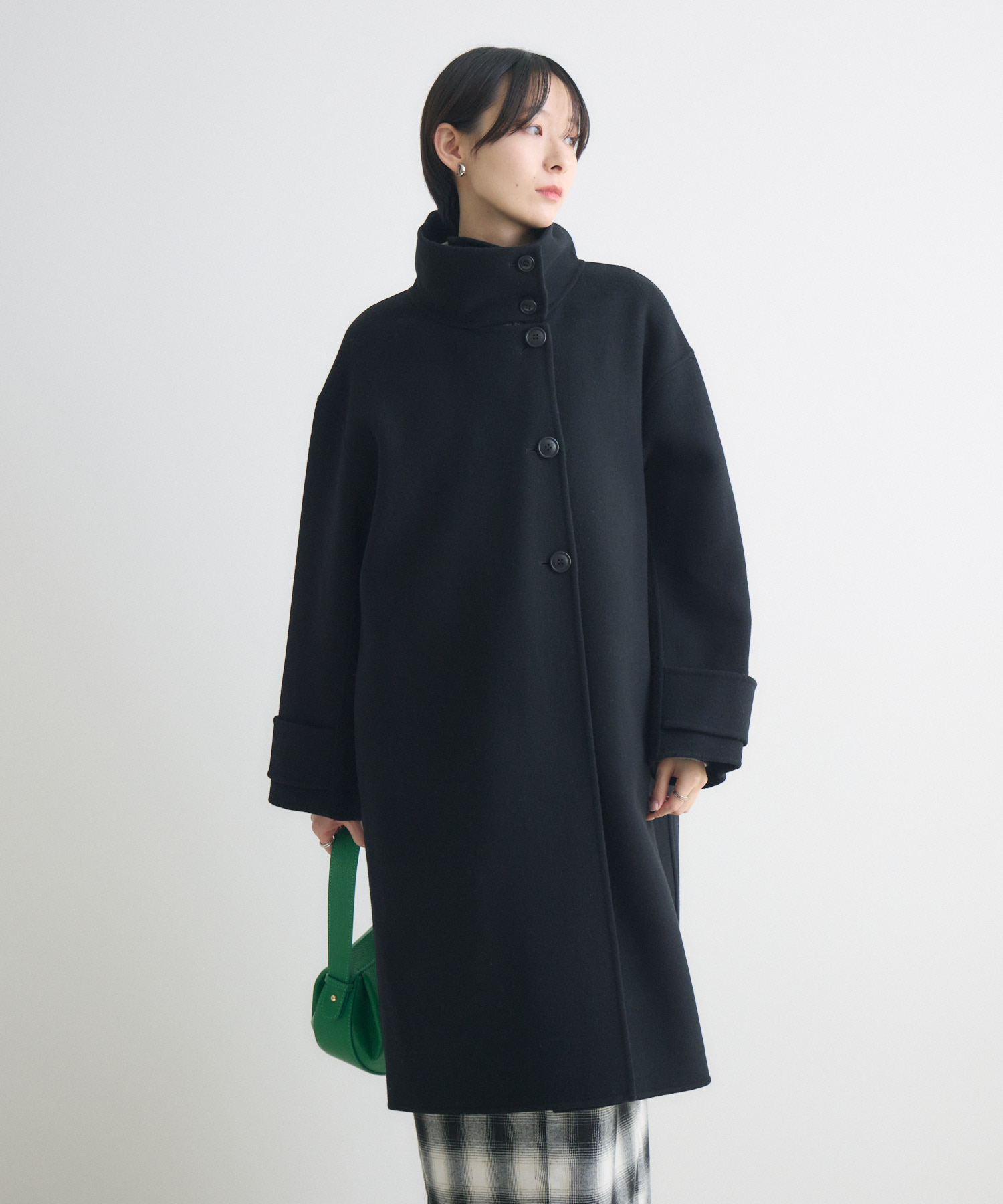 cloche スタンドカラーウールコート | IKG crossing