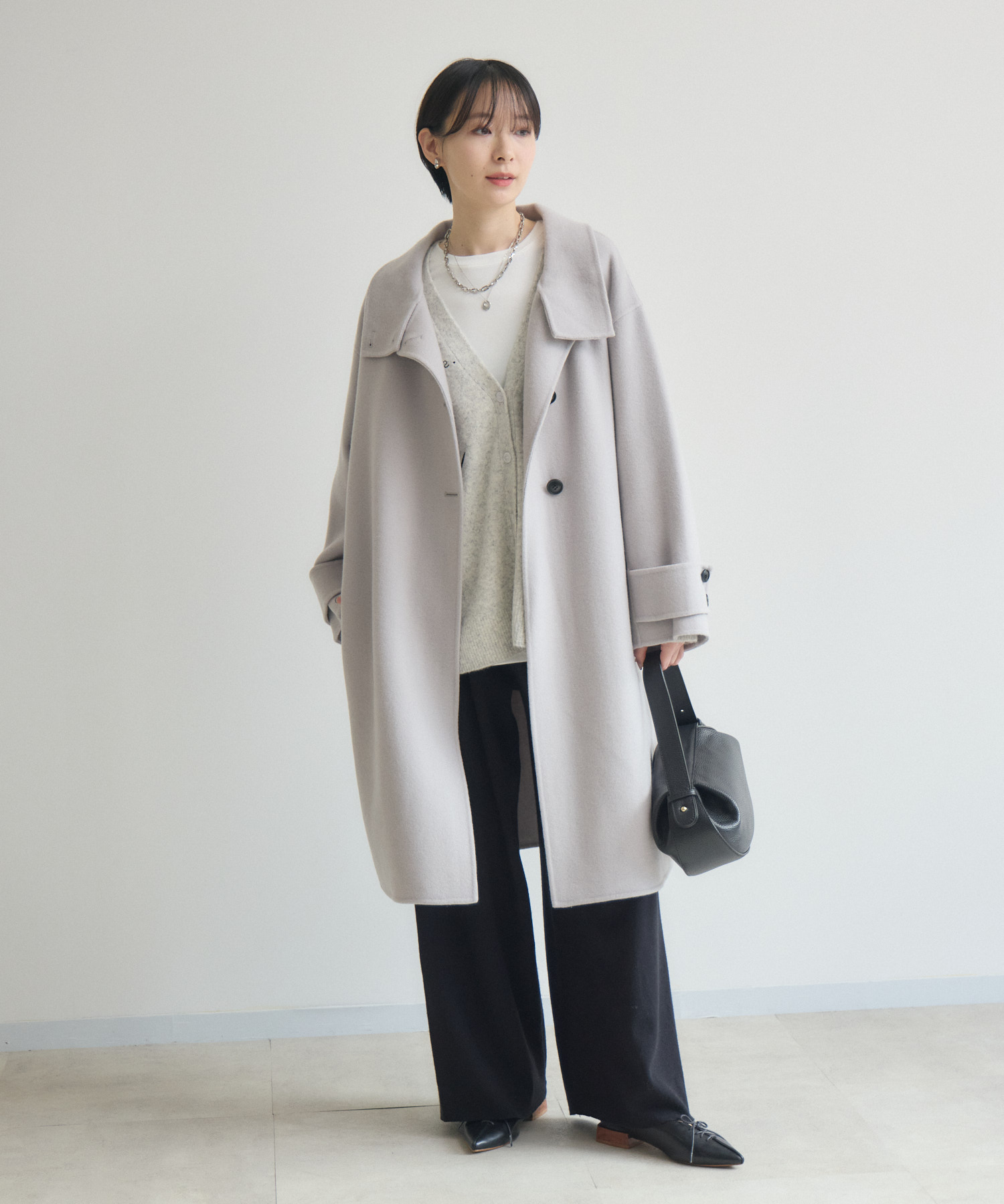 cloche スタンドカラーウールコート | IKG crossing