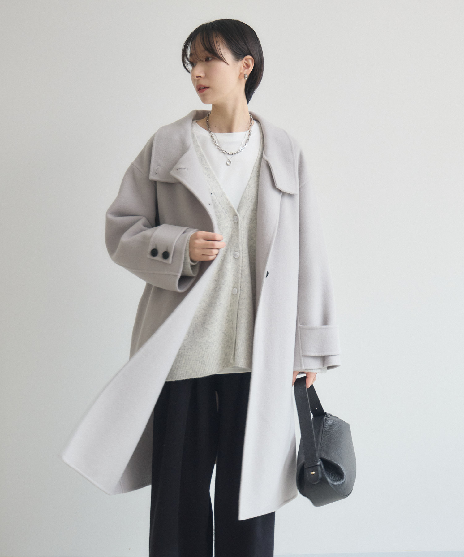 cloche スタンドカラーウールコート | IKG crossing