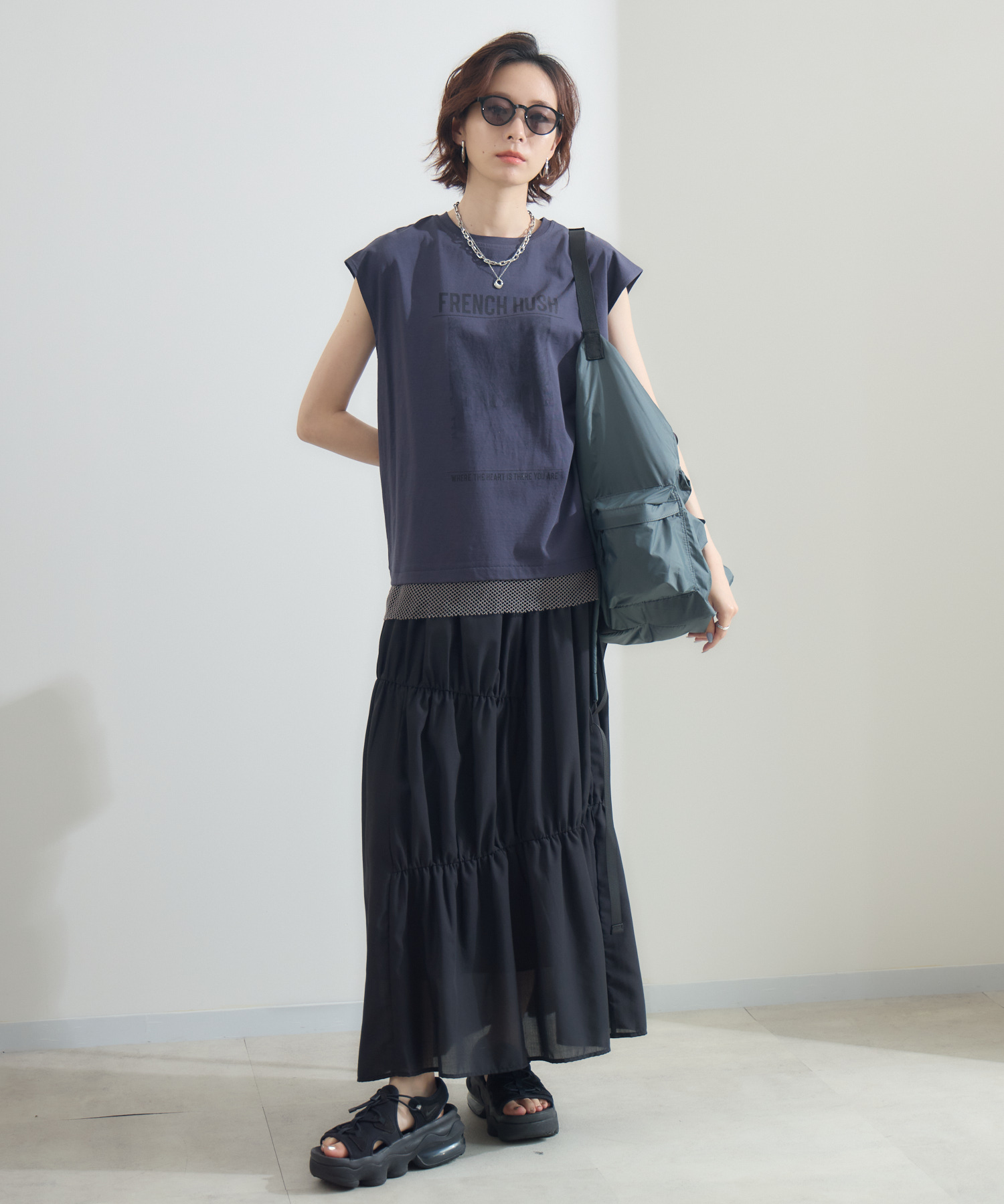 cloche ランダム切替三段スカート | IKG crossing