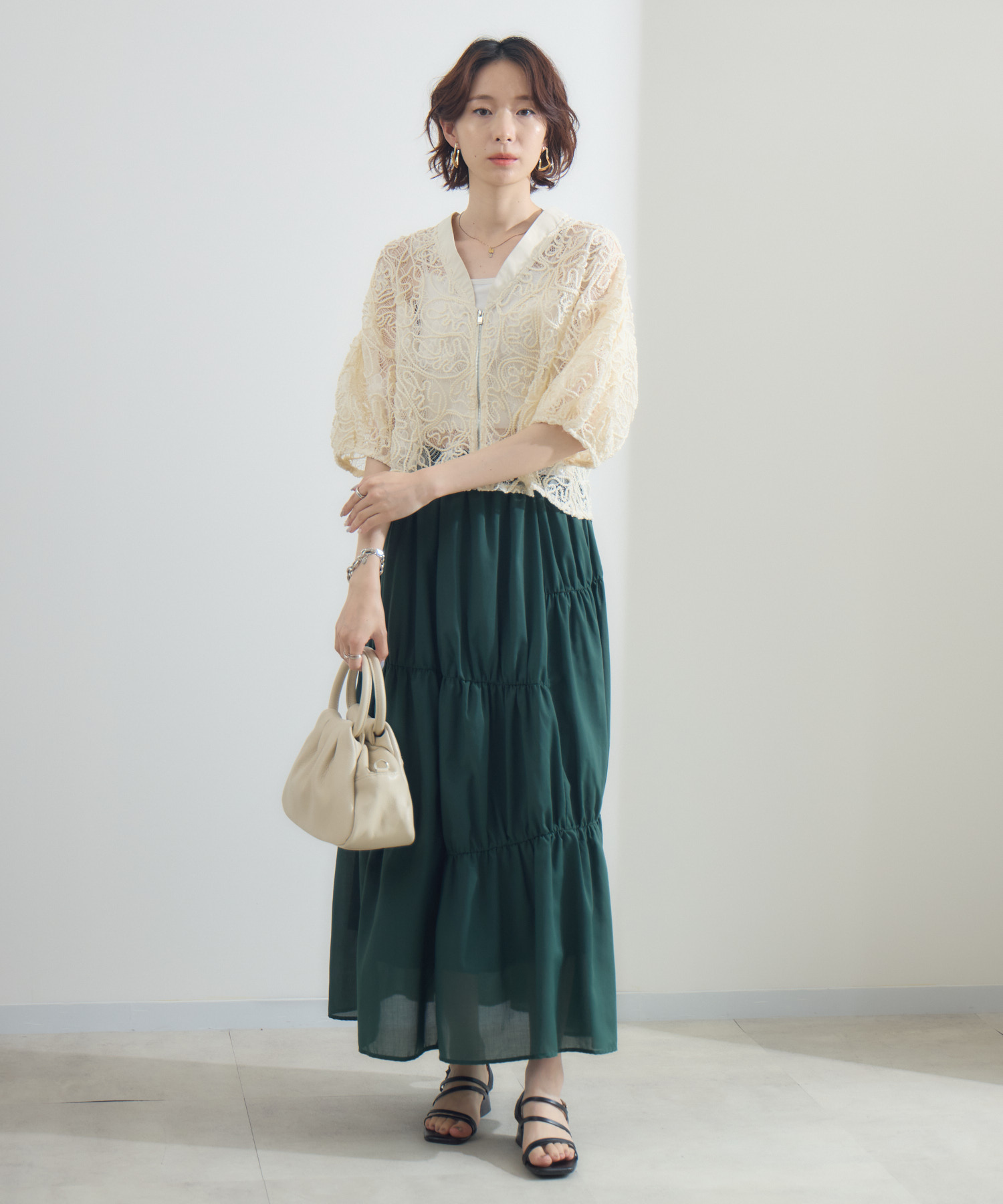 cloche ランダム切替三段スカート | IKG crossing