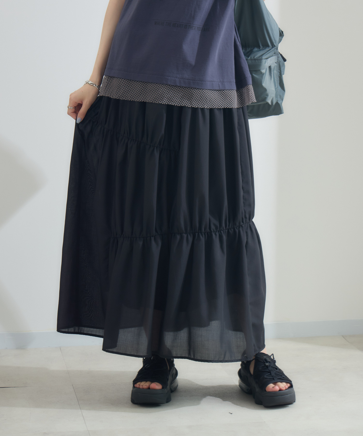 cloche ランダム切替三段スカート | IKG crossing