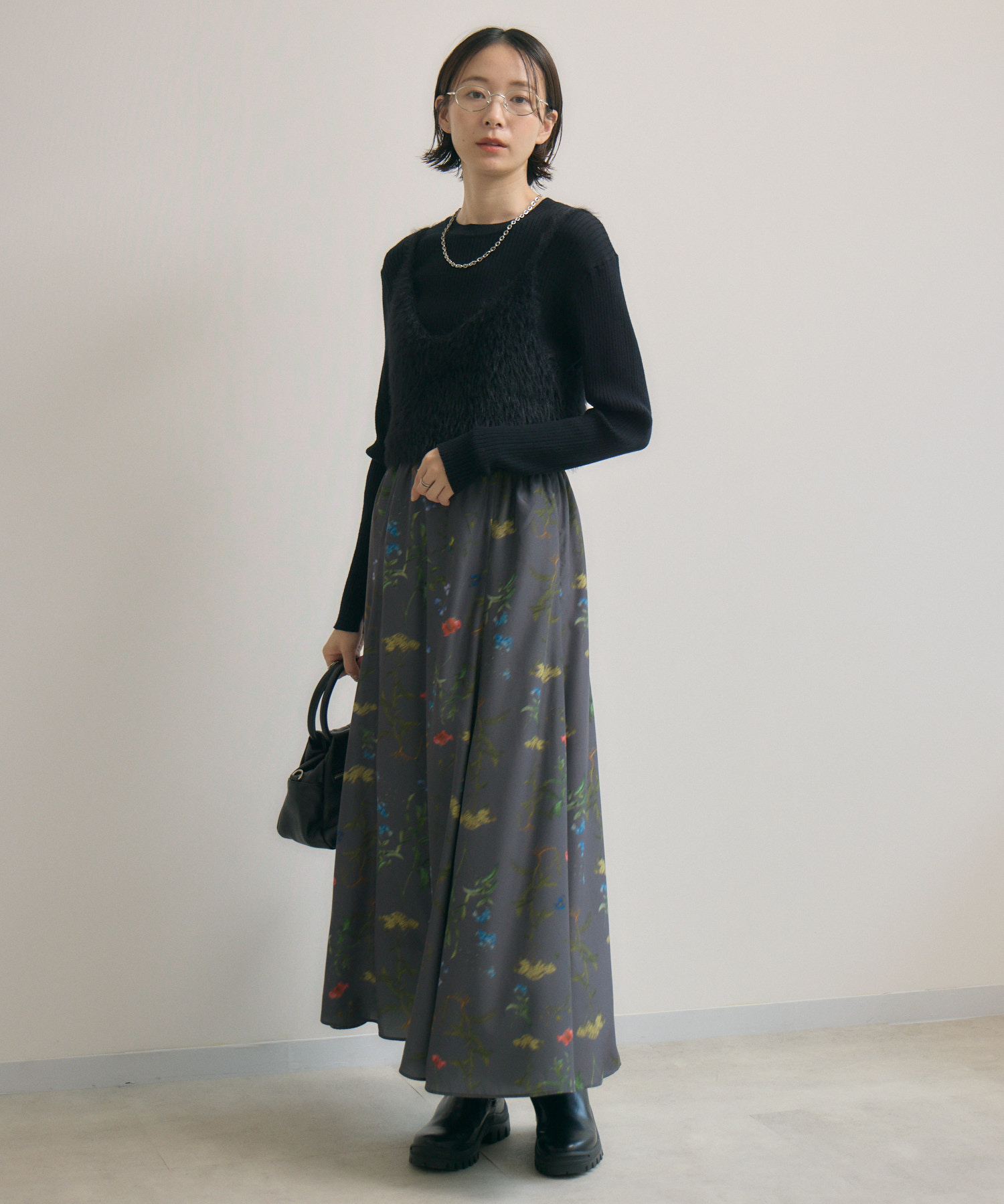 HAENGNAE ビスチェ かぎ針編み風 ビスチェ ニットトップス[品番：AGCW0004640