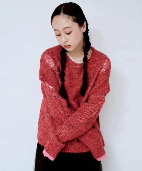 HCAE ループヤーンダメージニット | IKG crossing