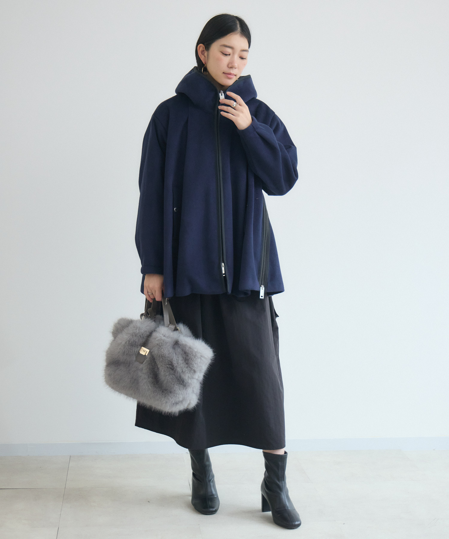 1％ ZIPポンチョ風コート | IKG crossing