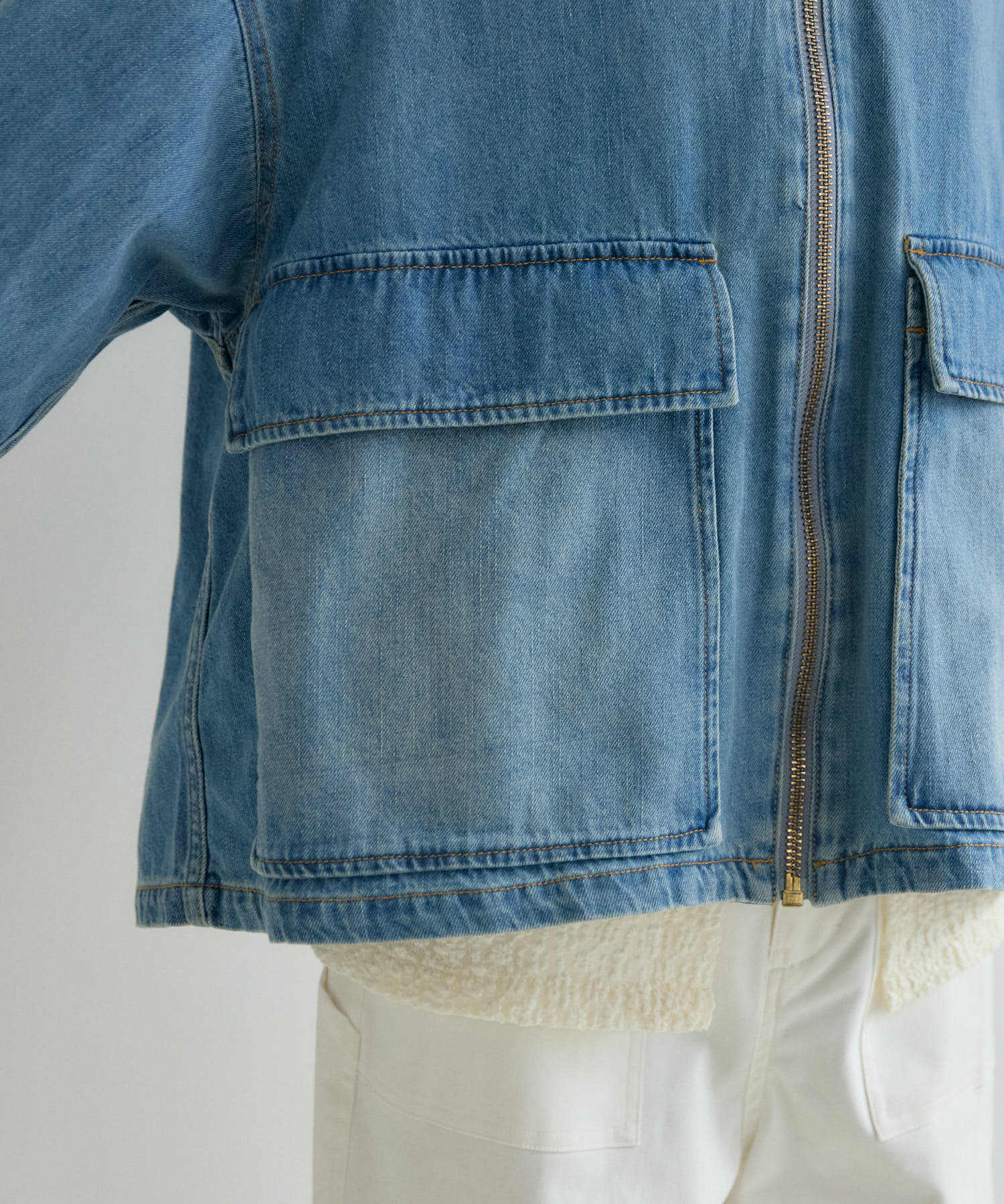 CYAN BIGポケットデニムZIPブルゾン | IKG crossing