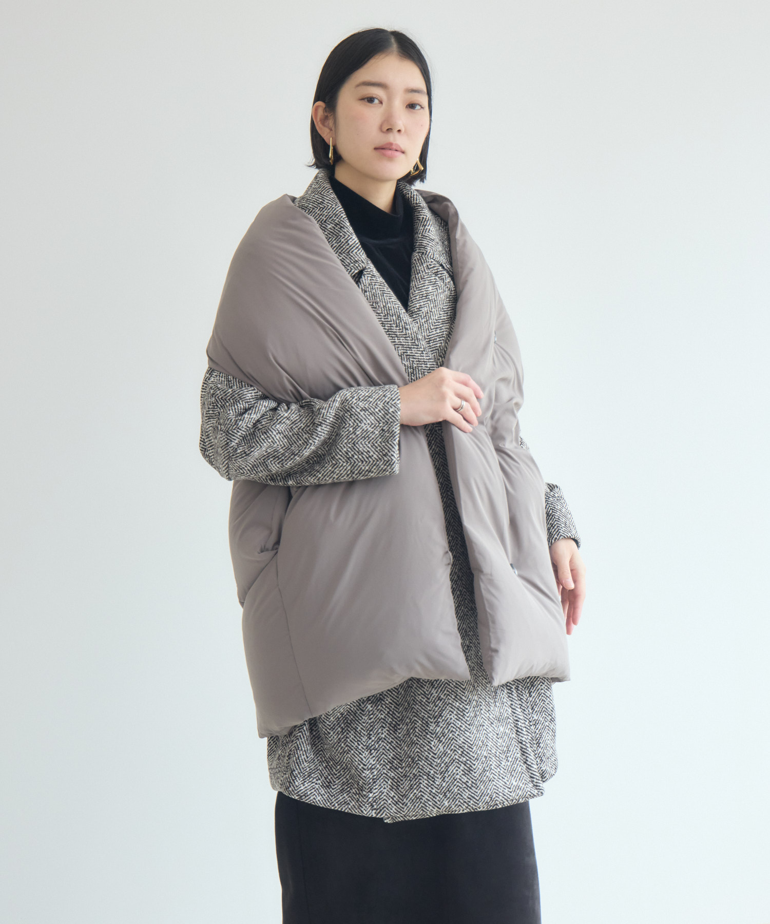 CYAN ストールライクダウンベスト | IKG crossing