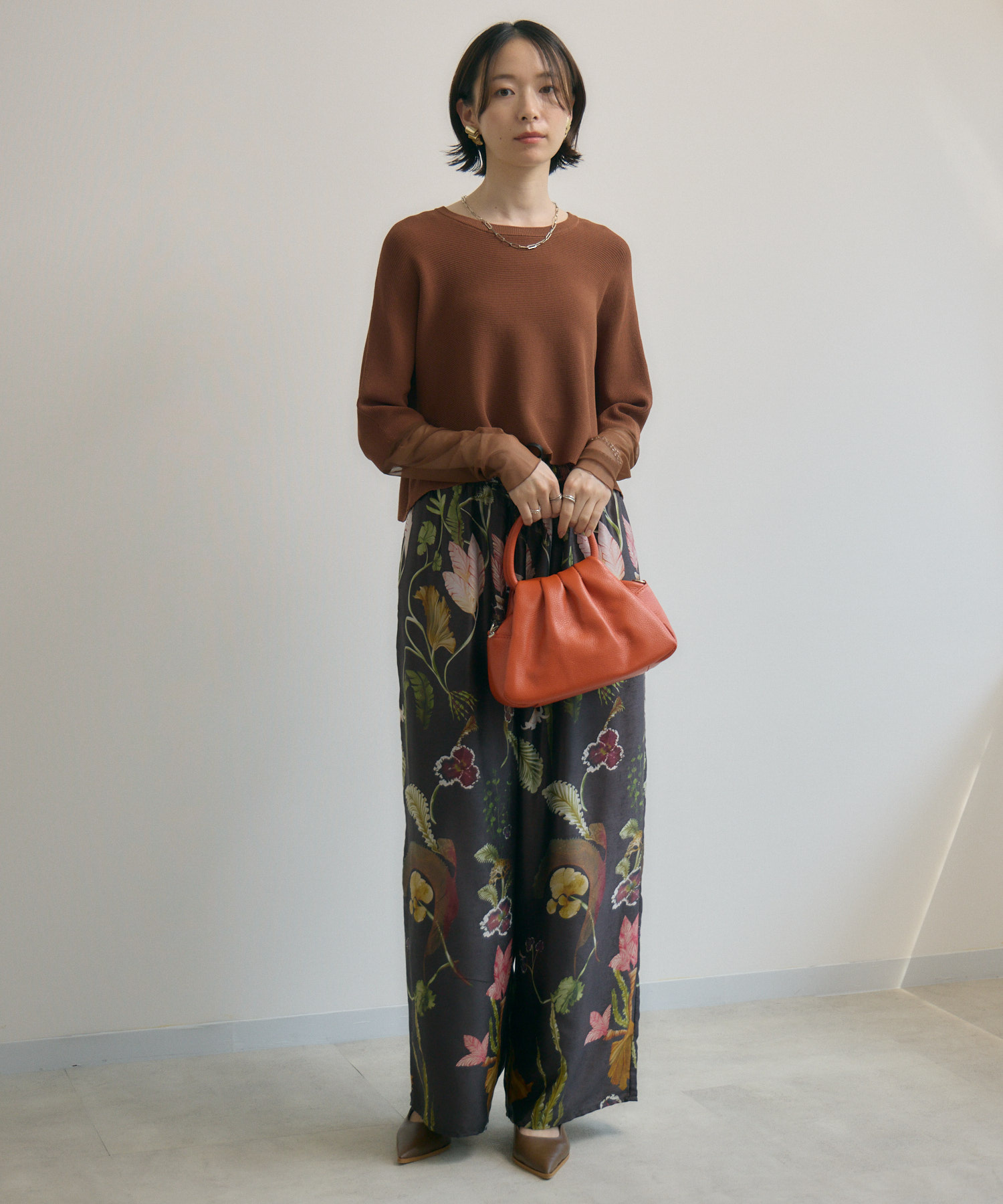 cloche ボタニカル柄ワイドパンツ | IKG crossing cloche ボタニカル柄ワイドパンツ | IKG crossing