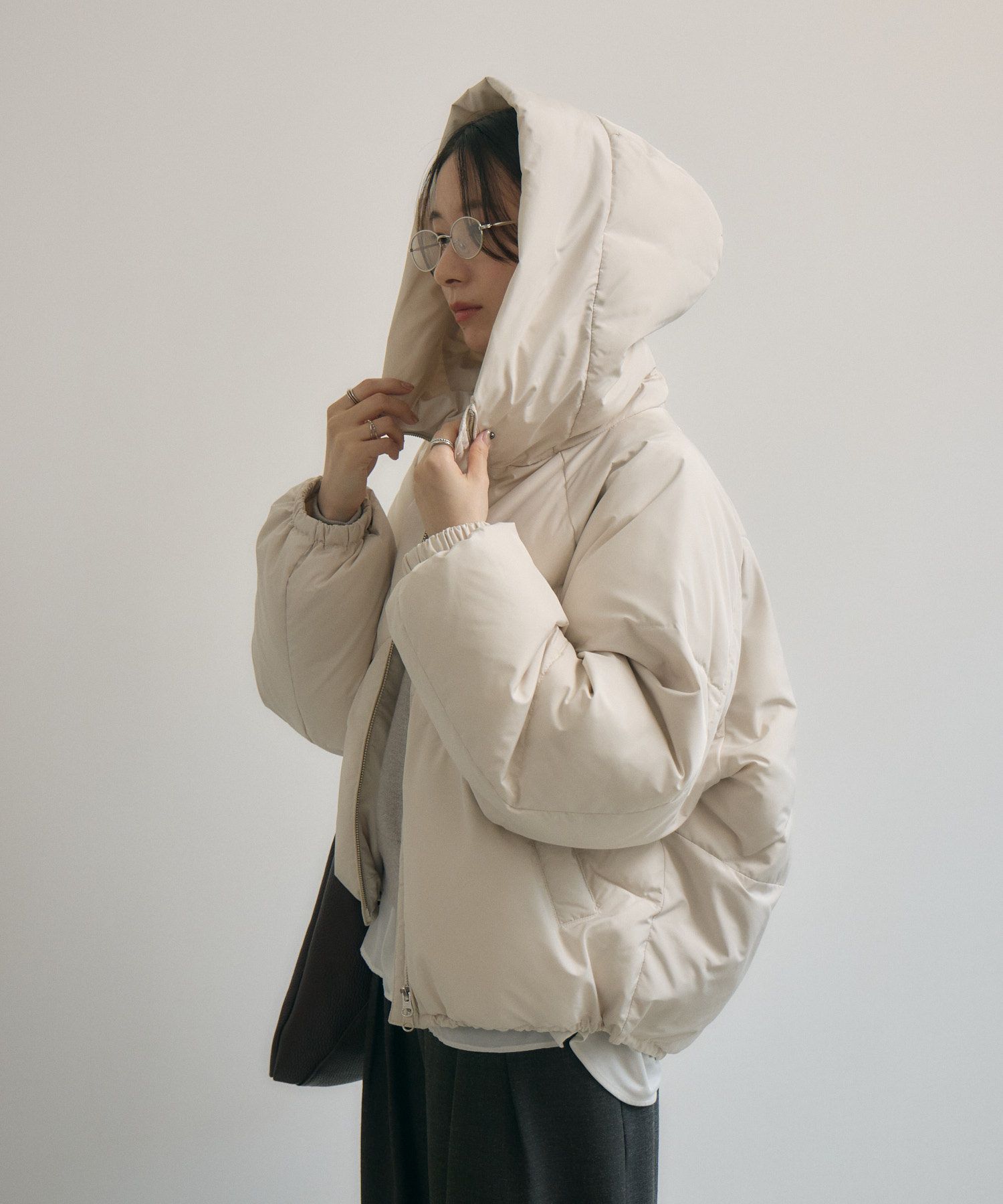 cloche 発熱中綿混ダウンジャケット | IKG crossing