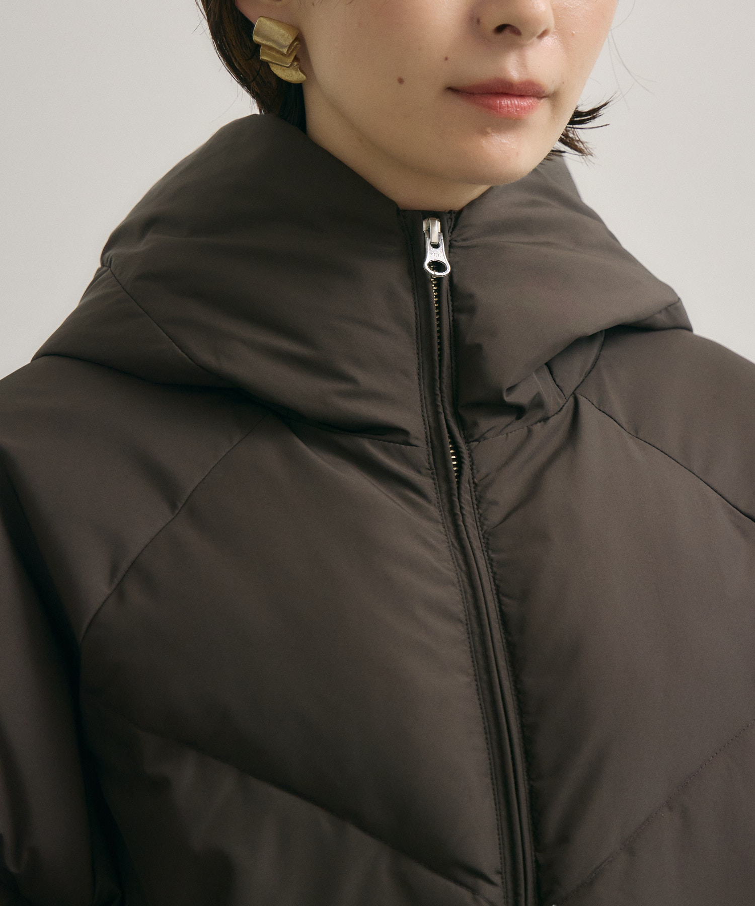 CLOCHE ダウン cloche ダウンジャケット クロッシェ ステンカラー バルーン