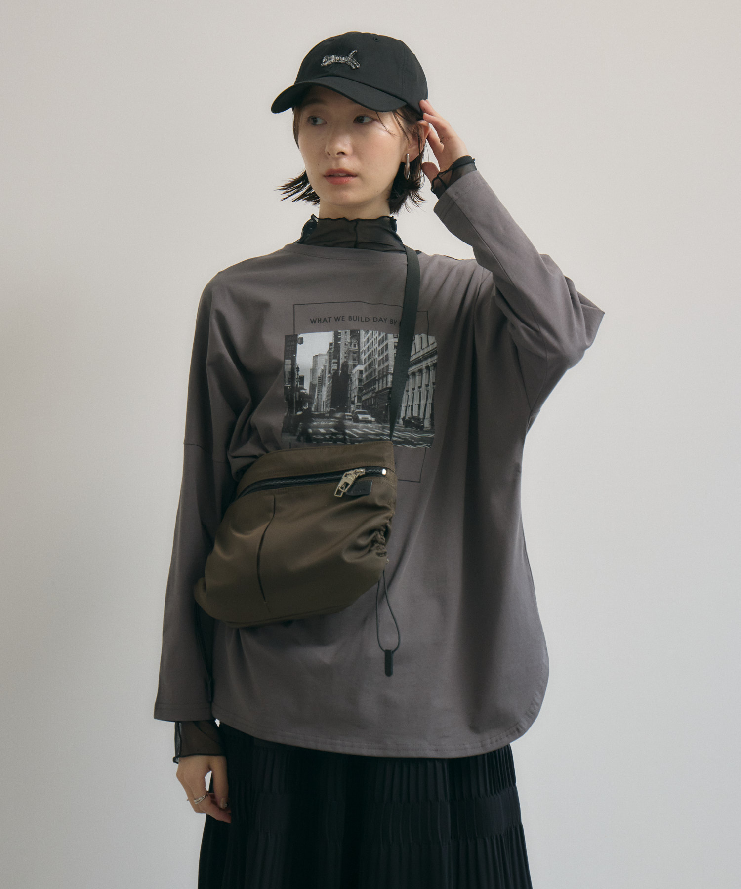 【Dignite collier】メッシュレイヤード Tシャツ　ブラック Dignite collier】メッシュレイヤード Tシャツ ブラック - メルカリ