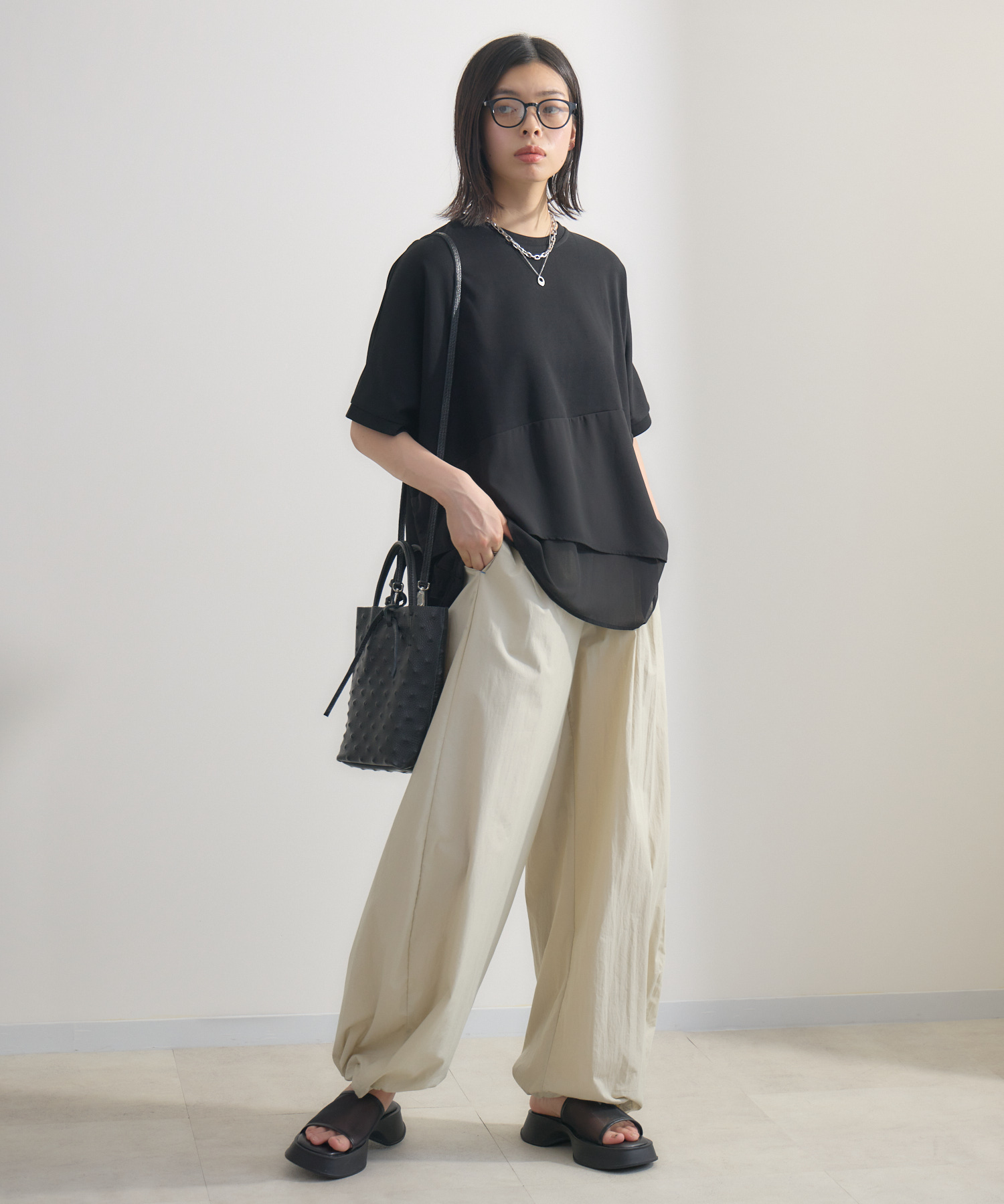 新品ジャザサイズ　パンツ SAKAZEN (サカゼン) 春夏 涼感クール ストレッチ シャドーストライプ