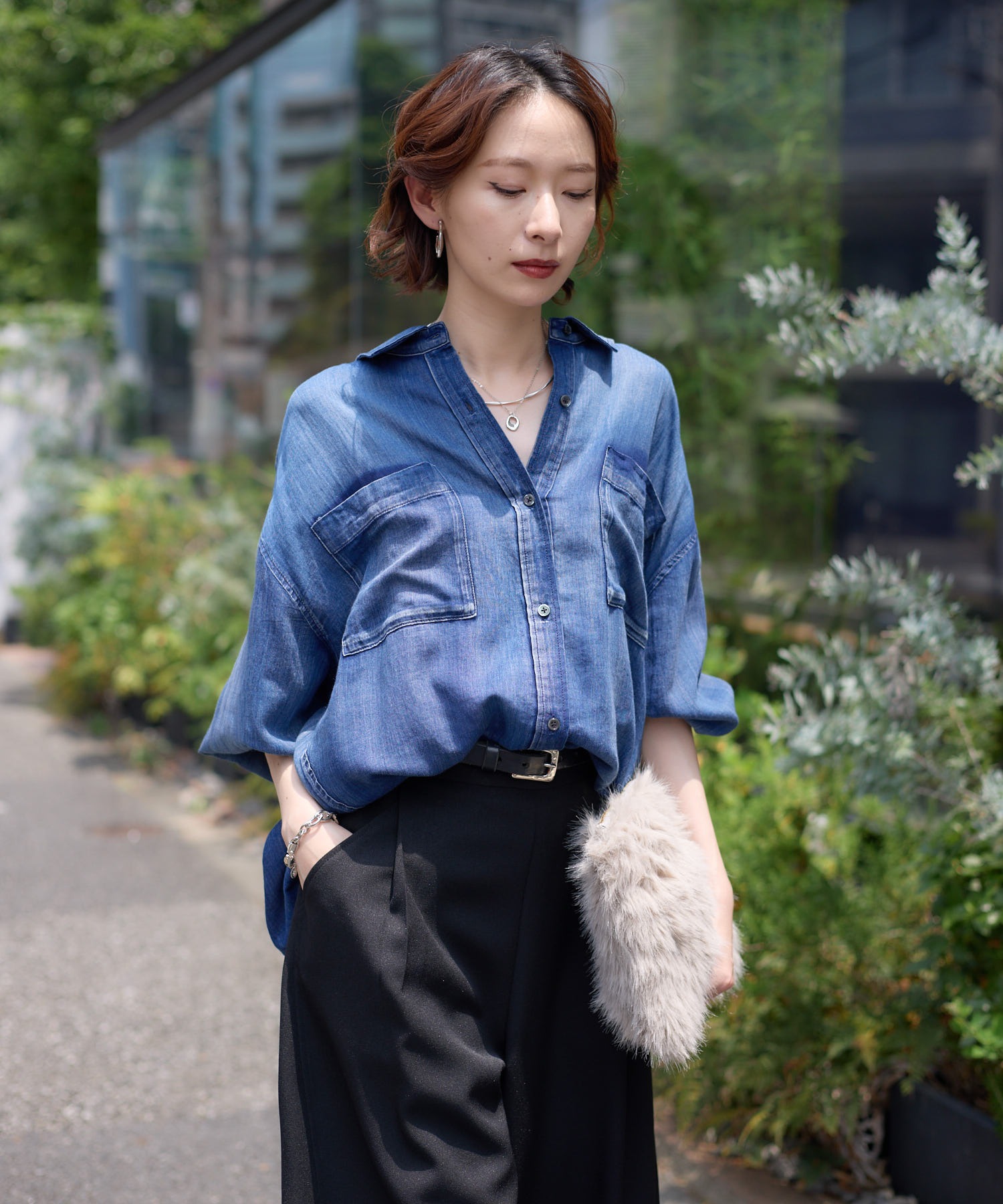 WEB限定】Dignite Collier シアーデニムシャツ | IKG crossing